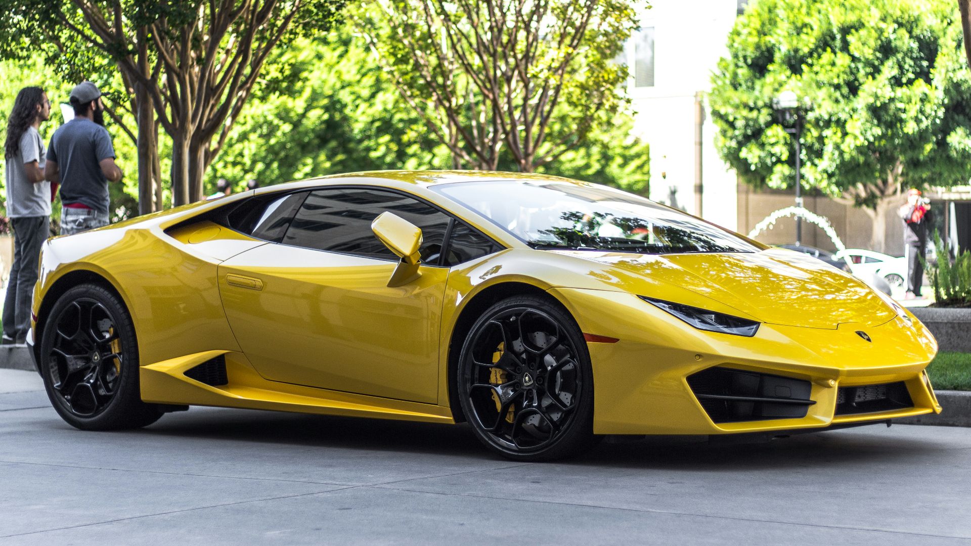 yellow sports car