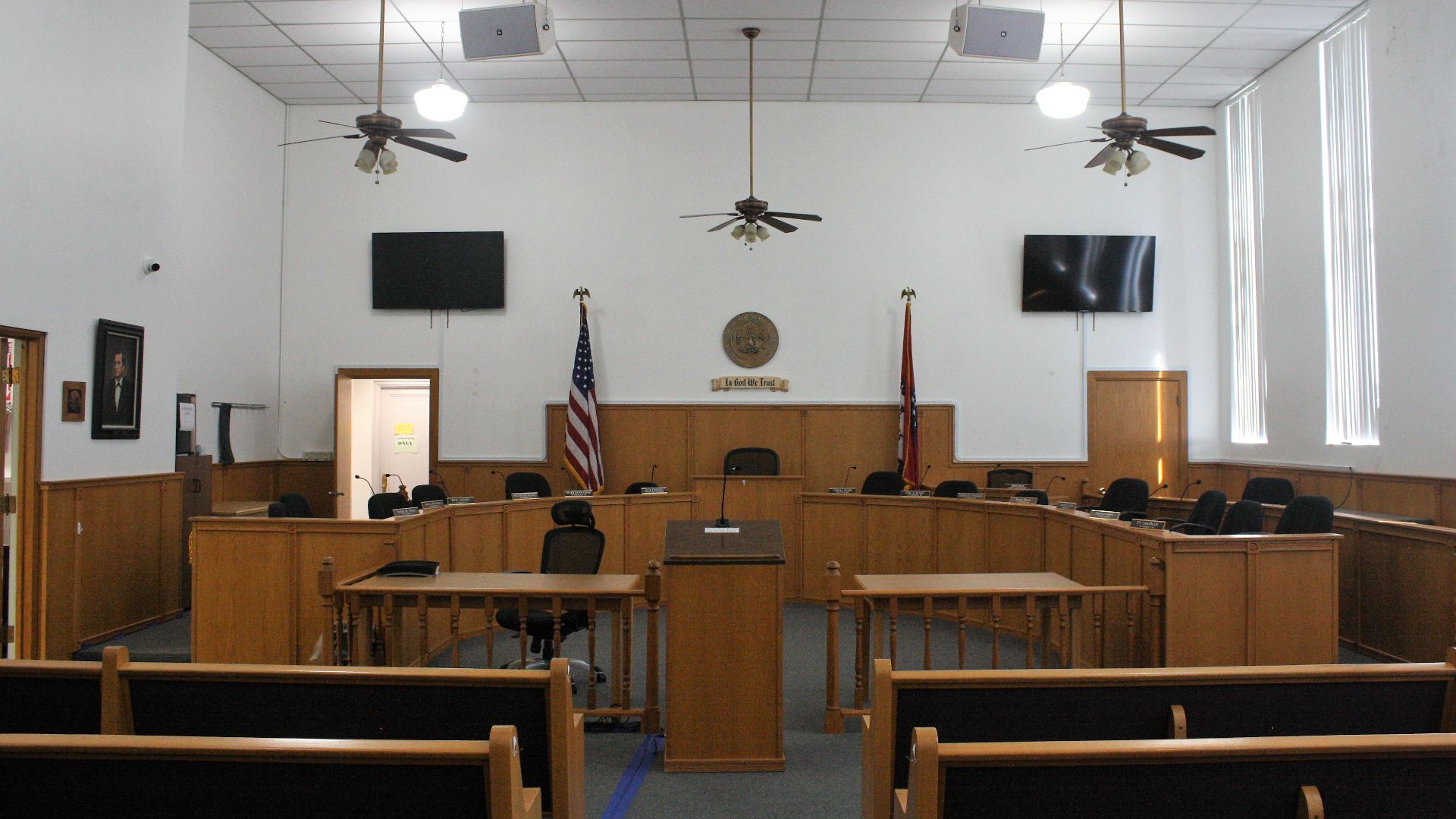 Courtroom of the Baxter County Courthouse in Mountain Home, AR