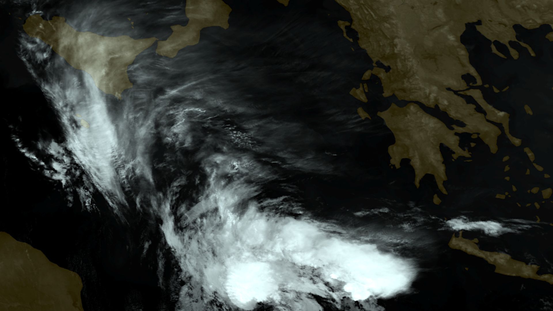 On 5 September, a storm named Daniel formed in the Mediterranean Sea and within a week, it developed into a Medicane (or Mediterranean Hurricane). In this image acquired by the SLSTR thermal instrument of the Copernicus Sentinel-3B satellite on 9 September at 20:30 UTC, we can see it as it moved north of Benghazi towards the Libyan coast before making landfall. Thanks to Copernicus' Sentinel satellites and its tools, scientists and meteorologists have access to a vast amount of data which can be used to mitigate and/or monitor the impact of extreme weather events, which are becoming more intense and more frequent because of climate change.