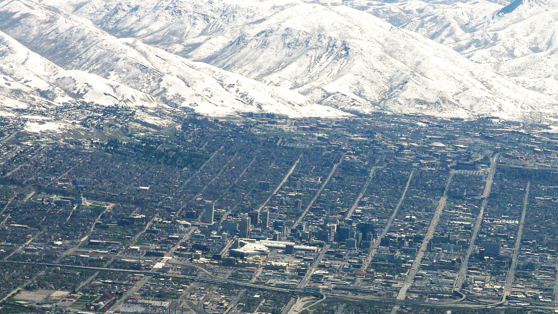 Salt Lake City, largest city and capital of Utah.