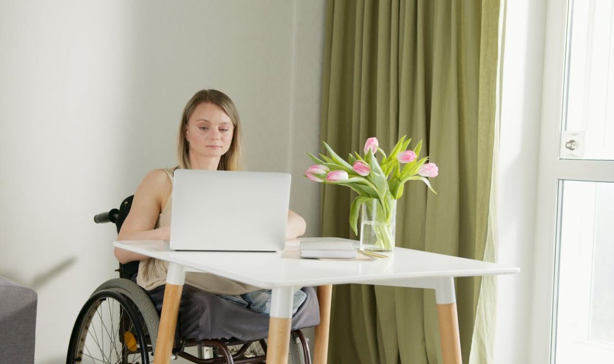 A Woman Using a Laptop