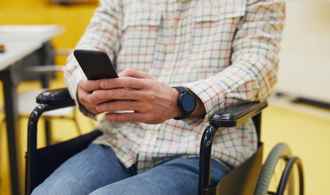 A Person Holding Black Smartphone