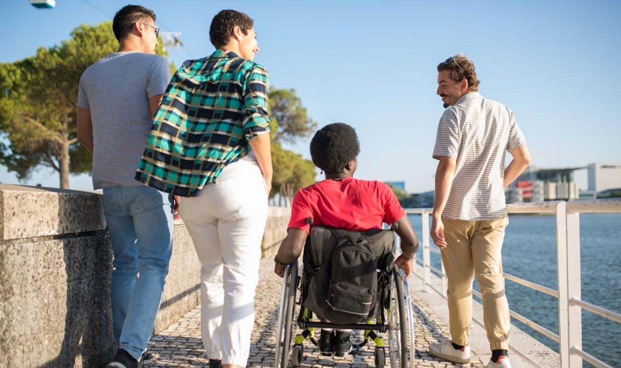 Men Strolling on the Riverside