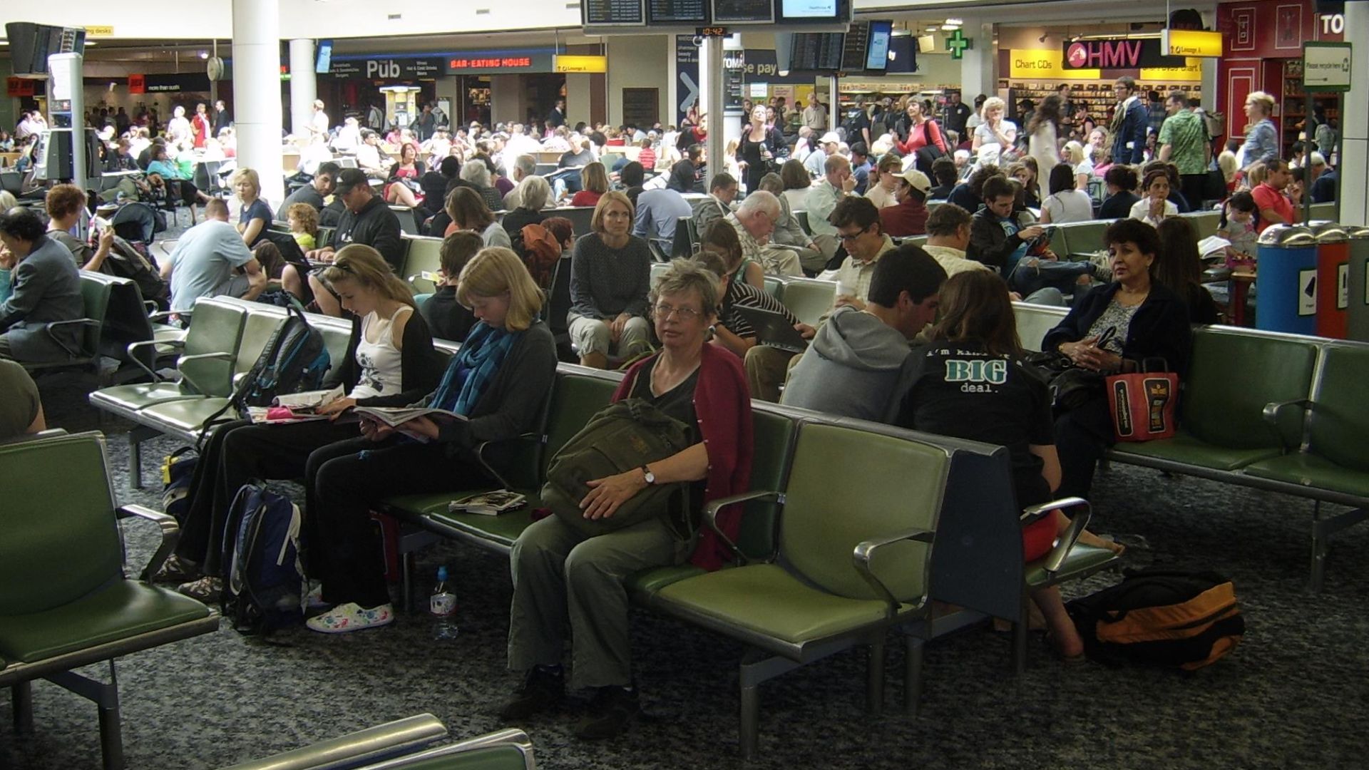 Interior of Heathrow Terminal 3, London, UK