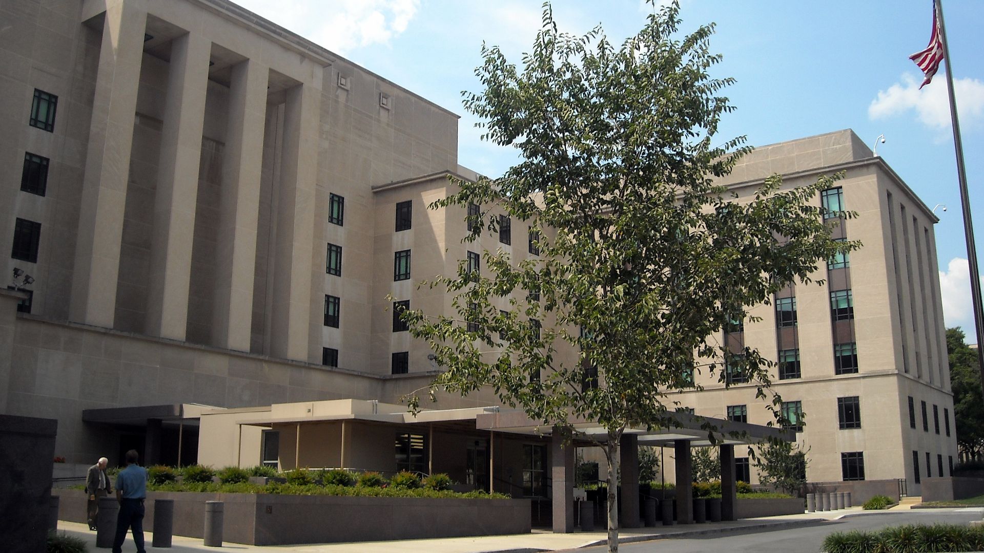 United States Department of State headquarters at 2201 C Street, NW in Washington, D.C.  (21st Street Entrance)  This is the newly renovated entrance that leads to the original portion of the building that was once the 'War Department'