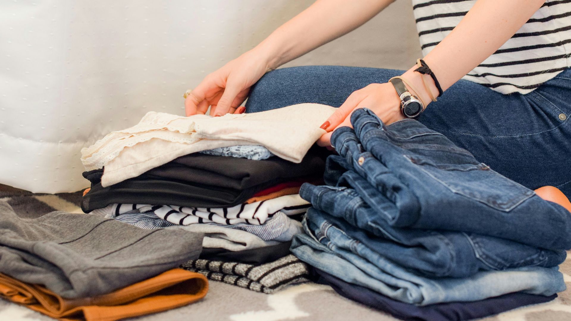 assorted-color apparels