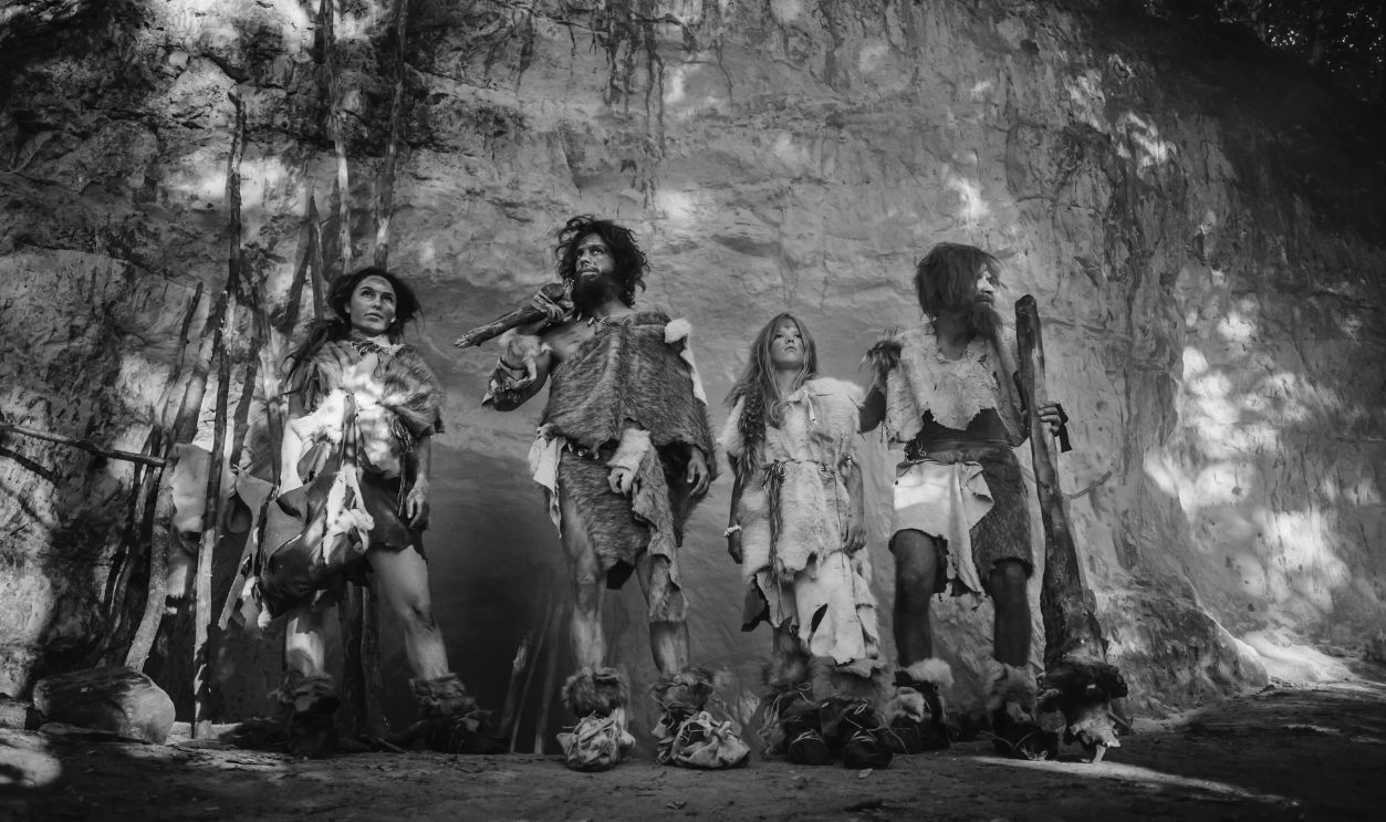 A group of  Neanderthals