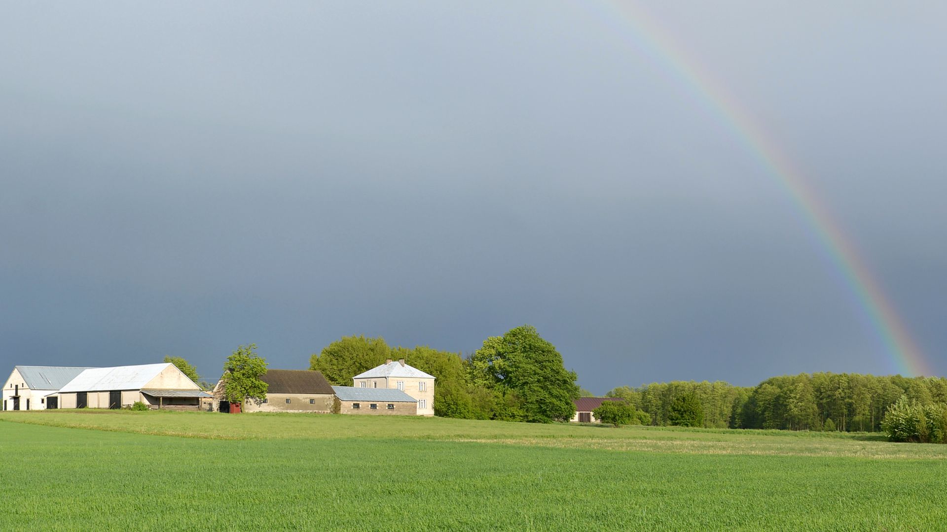Rainbow in Smogorówka Dolistowska, Poland