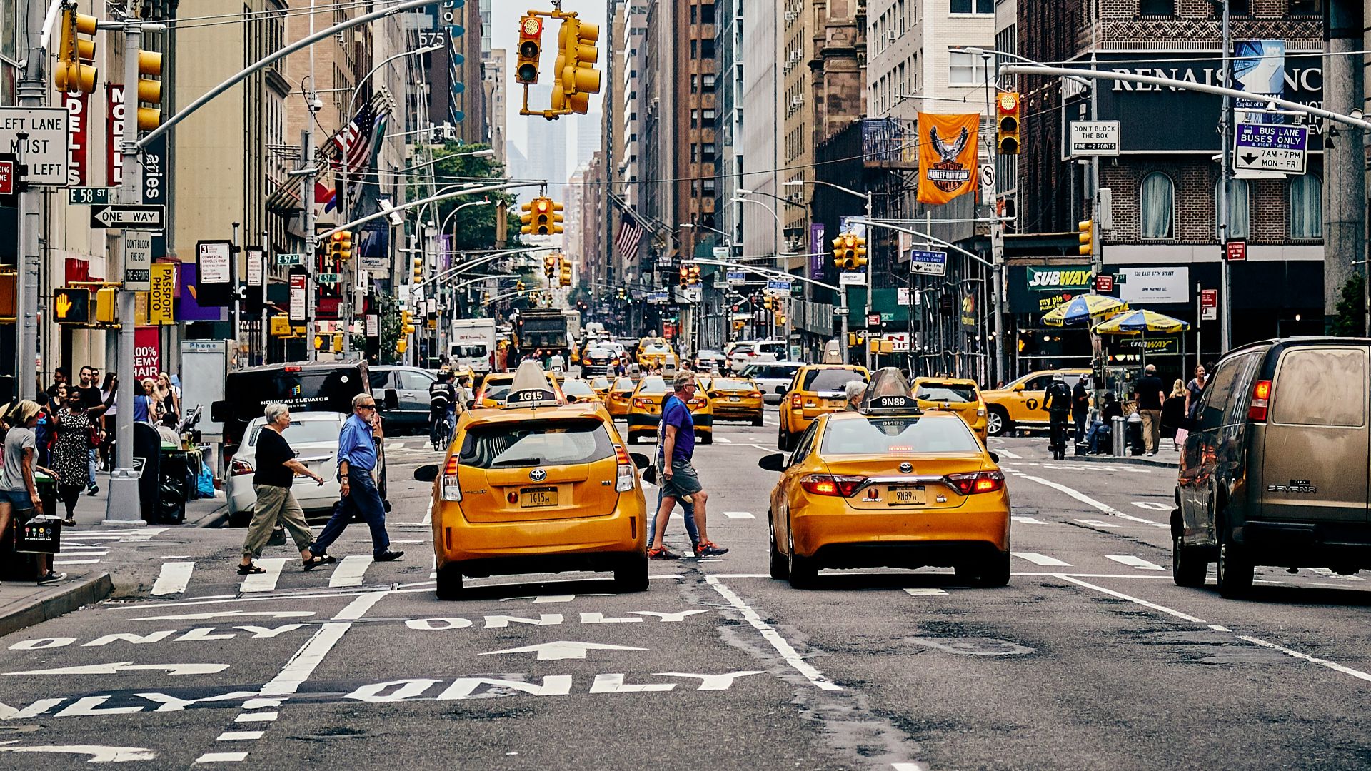 person crossing pedestrian lane