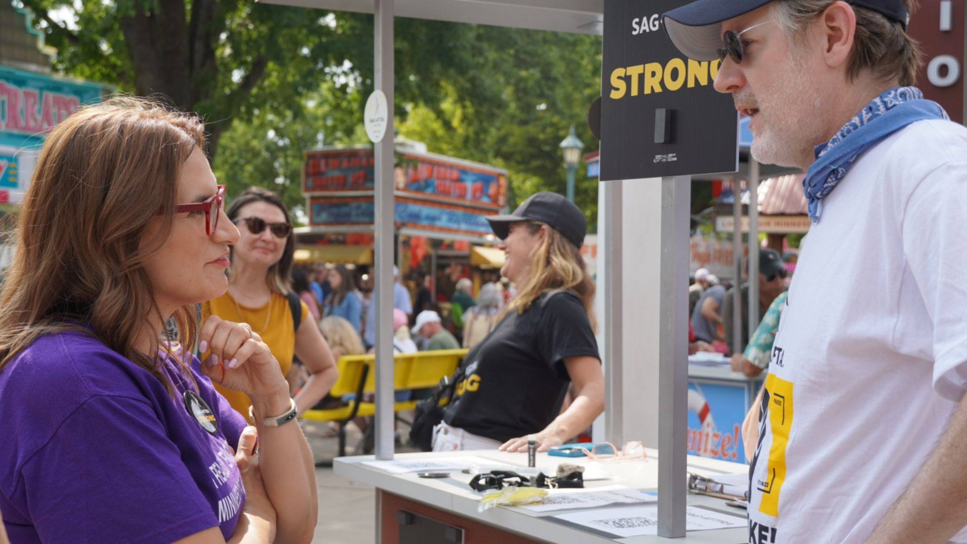 Governor Tim Walz and Lt. Governor Peggy Flanagan enjoy the Minnesota State Fair, August 2023