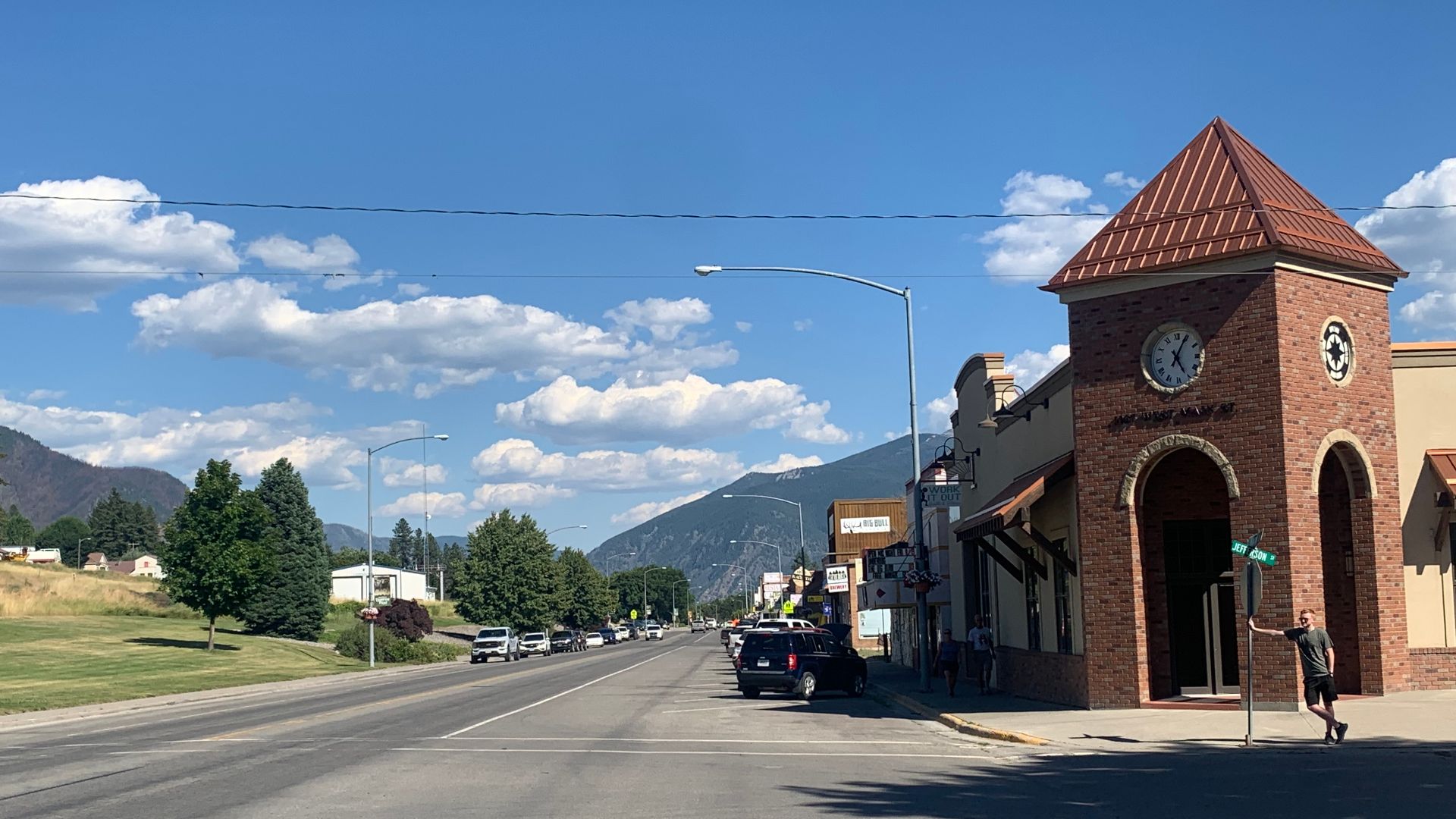 View of downtown Thompson Falls, Montana
