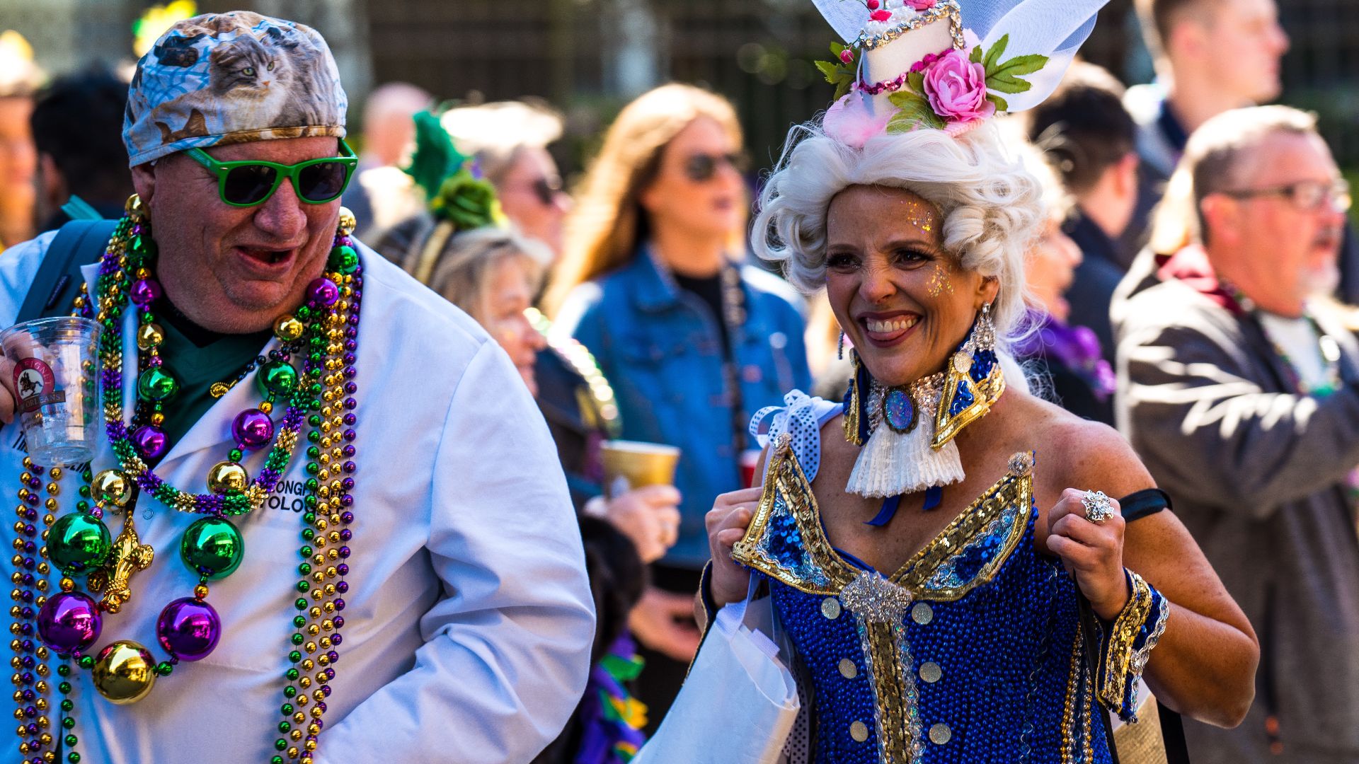 Mardi Gras parades and people - New Orleans Louisiana