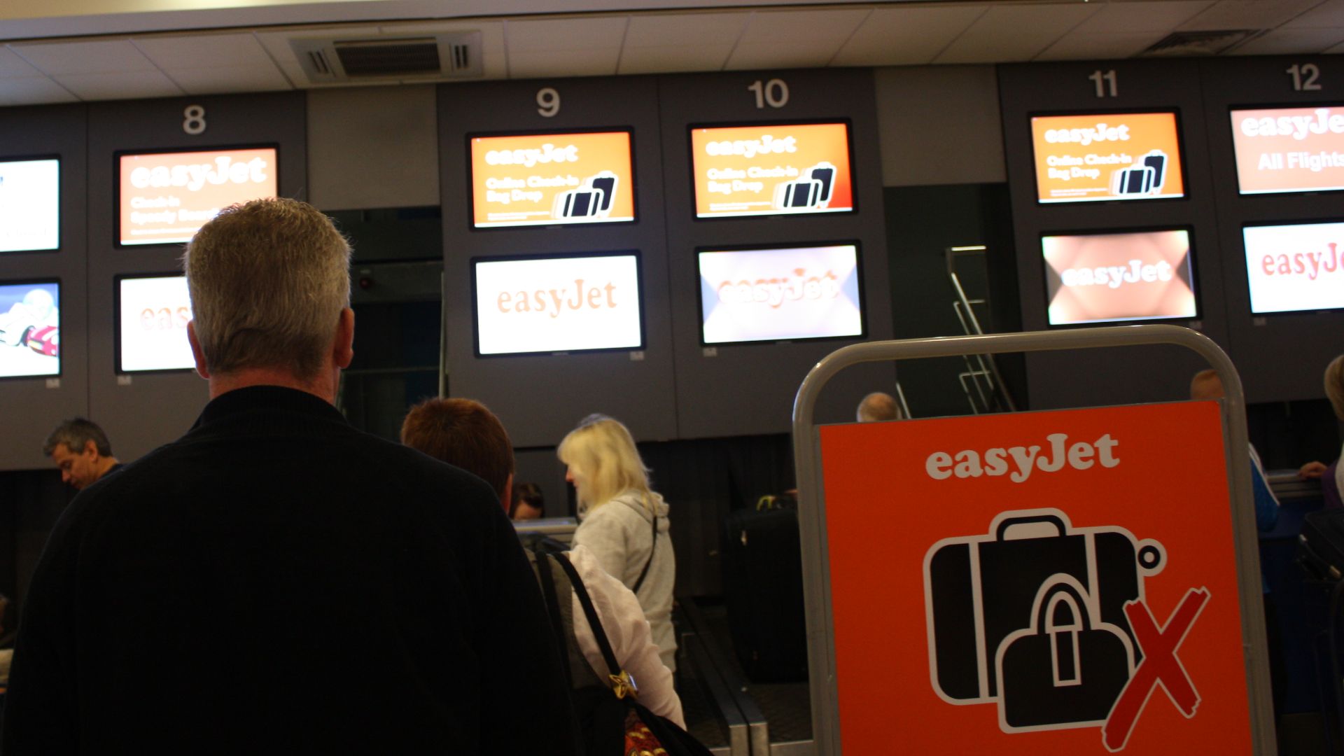 easyJet check-in area, Belfast International Airport, Aldergrove, County Antrim, Northern Ireland, July 2010
