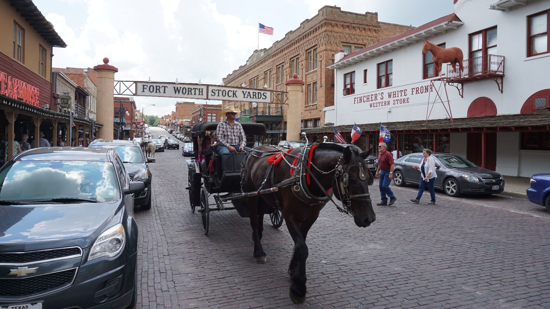 Exchange Avenue in the Fort Worth Stockyards in Fort Worth, Texas (United States).