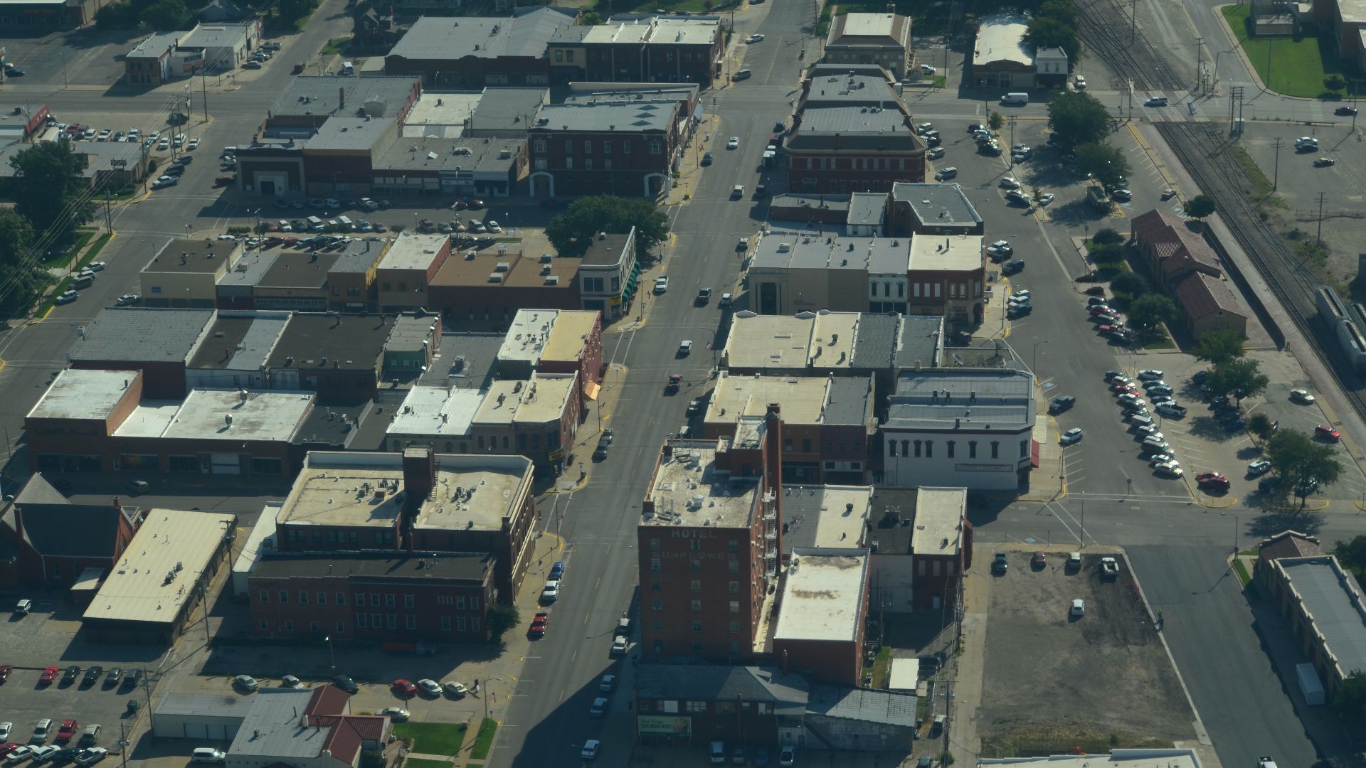 Aerial view of Abilene Kansas
