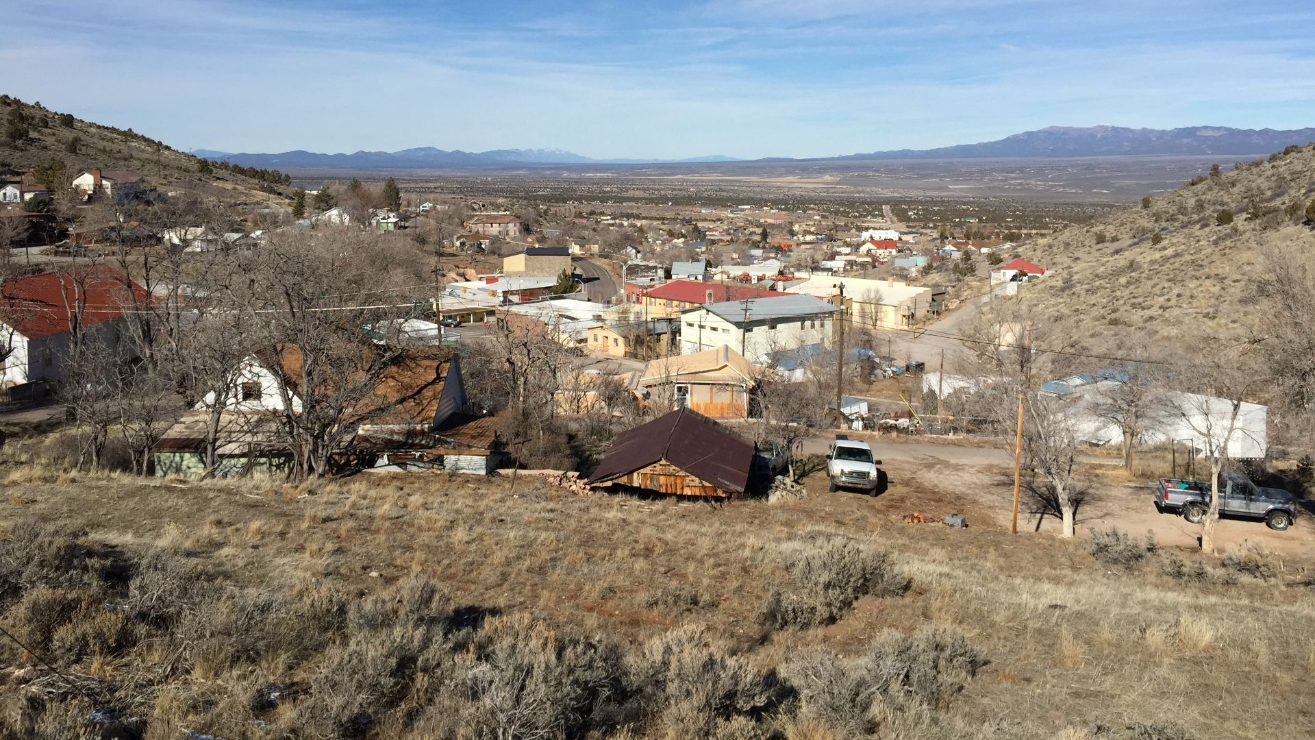View northeast across Pioche, Nevada from Nevada State Route 321