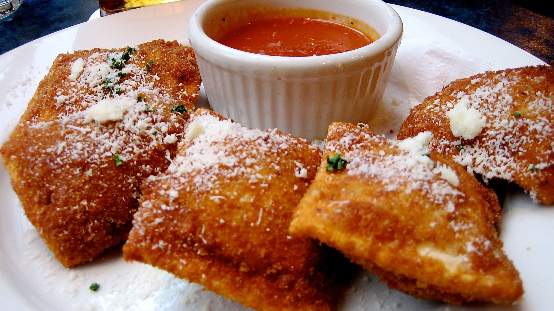 Image of toasted ravioli.