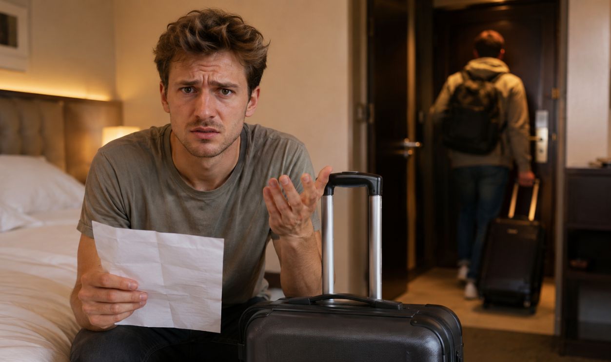 Confusion in a hotel room