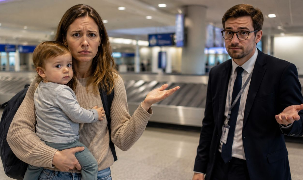 Frustration at the airport carousel