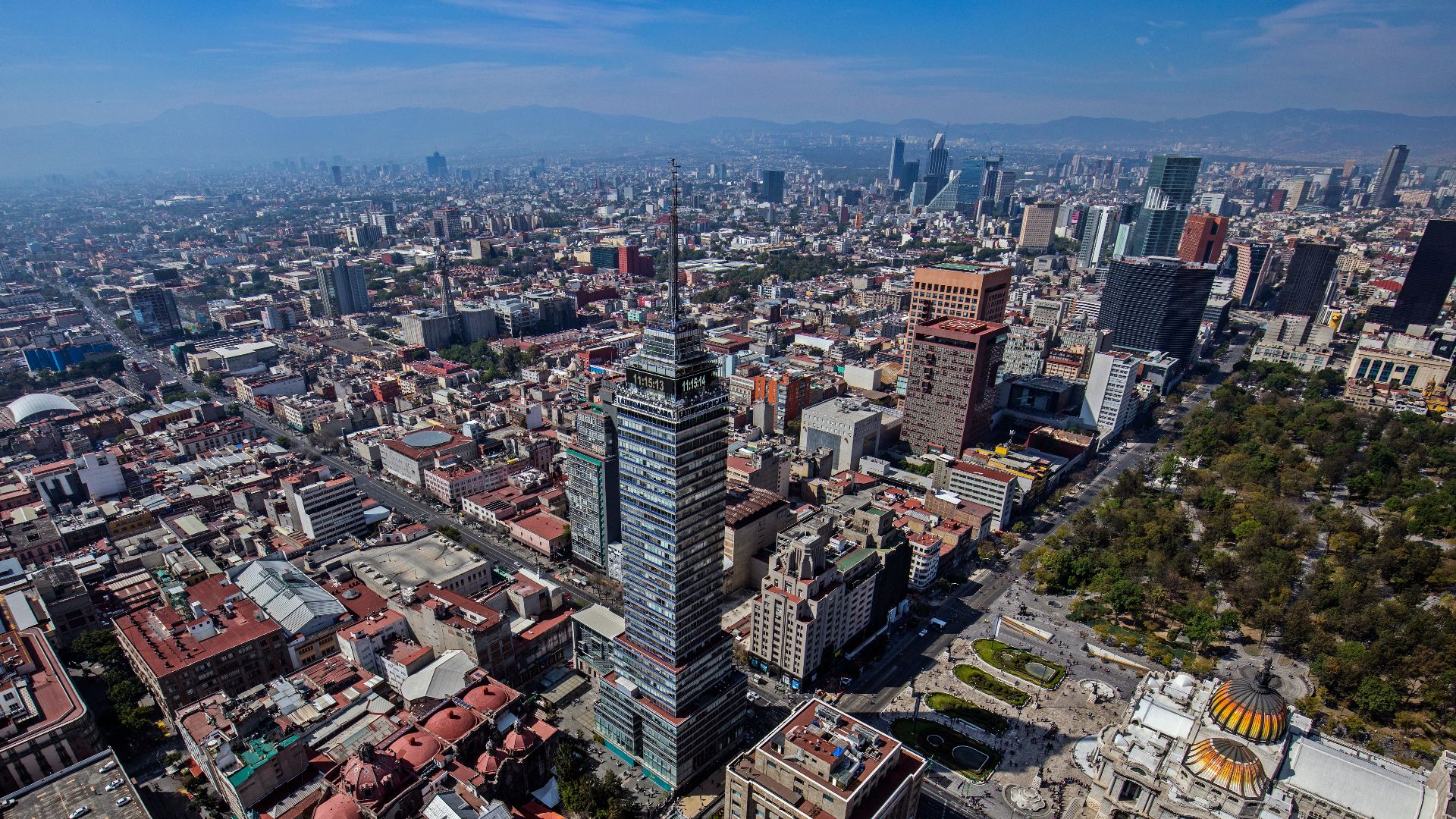 Fotografías de la Ciudad de México desde el aire.