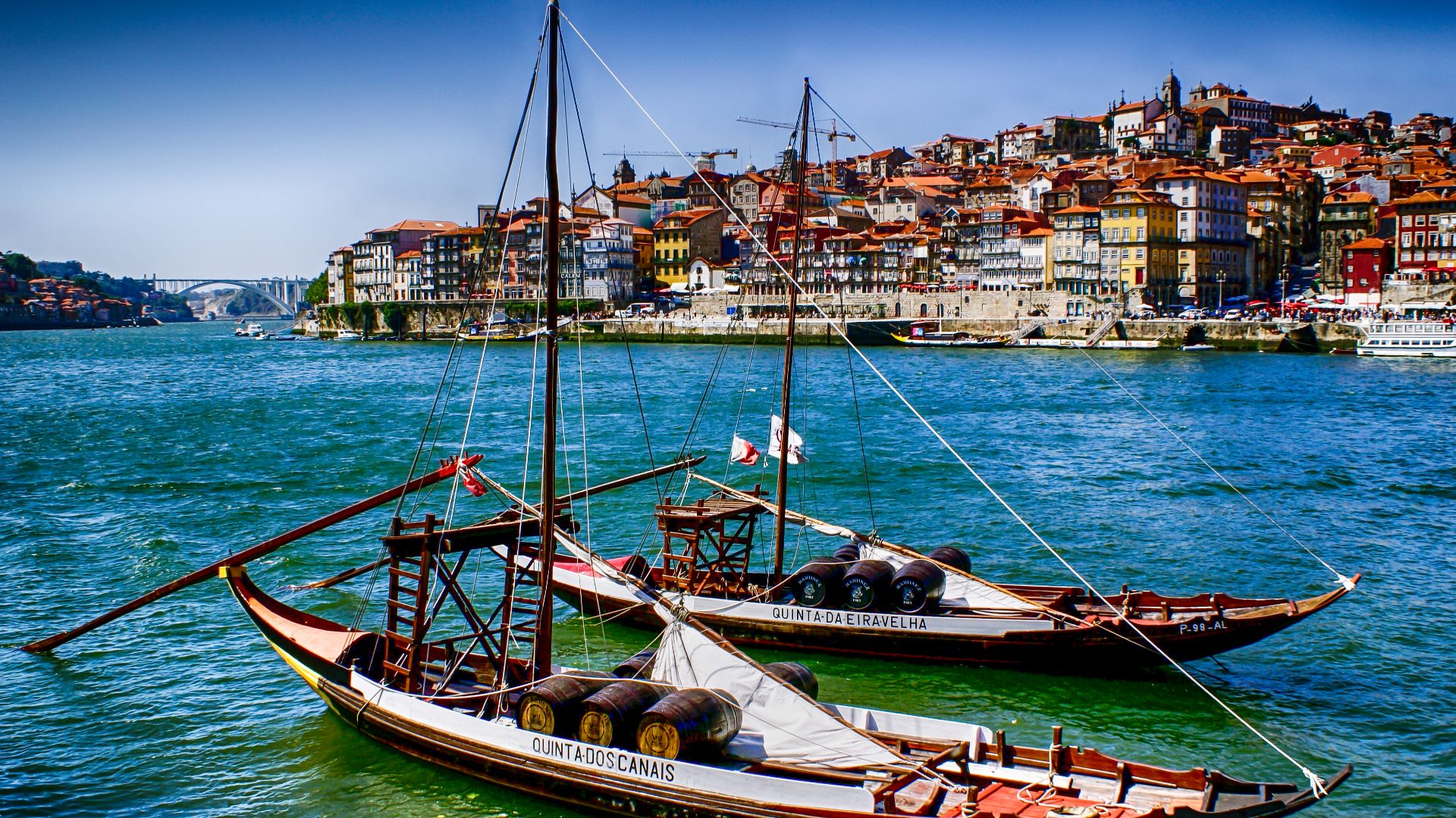 The Rabelo boat is a tradition in Portugal. Native from the Douro region, it does not exist in any other place of the world. Its history is linked to the production and trade of port wine.  
The amazing city of Porto, also known as Oporto in English, is l