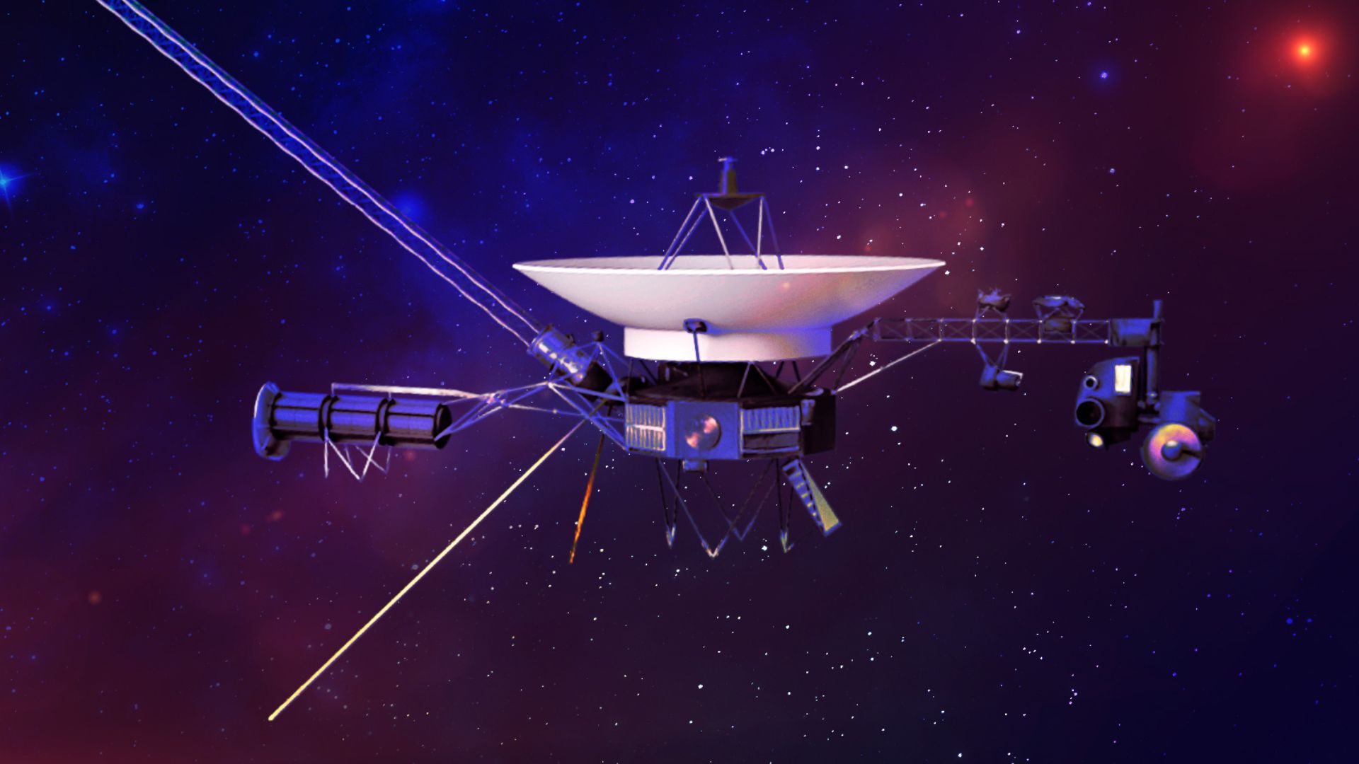 An artist’s concept of the Voyager spacecraft