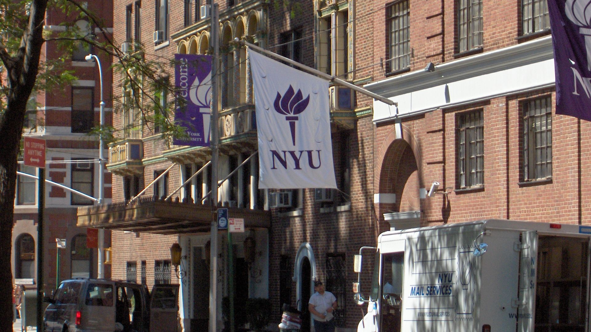 New York University Building, close to the Washington Square Park
