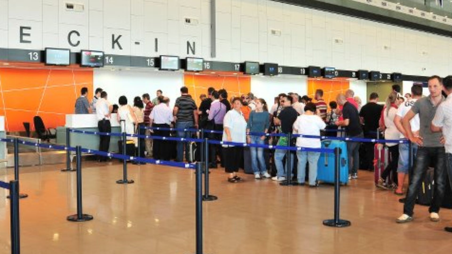 Check-in desks for the new terminal.
