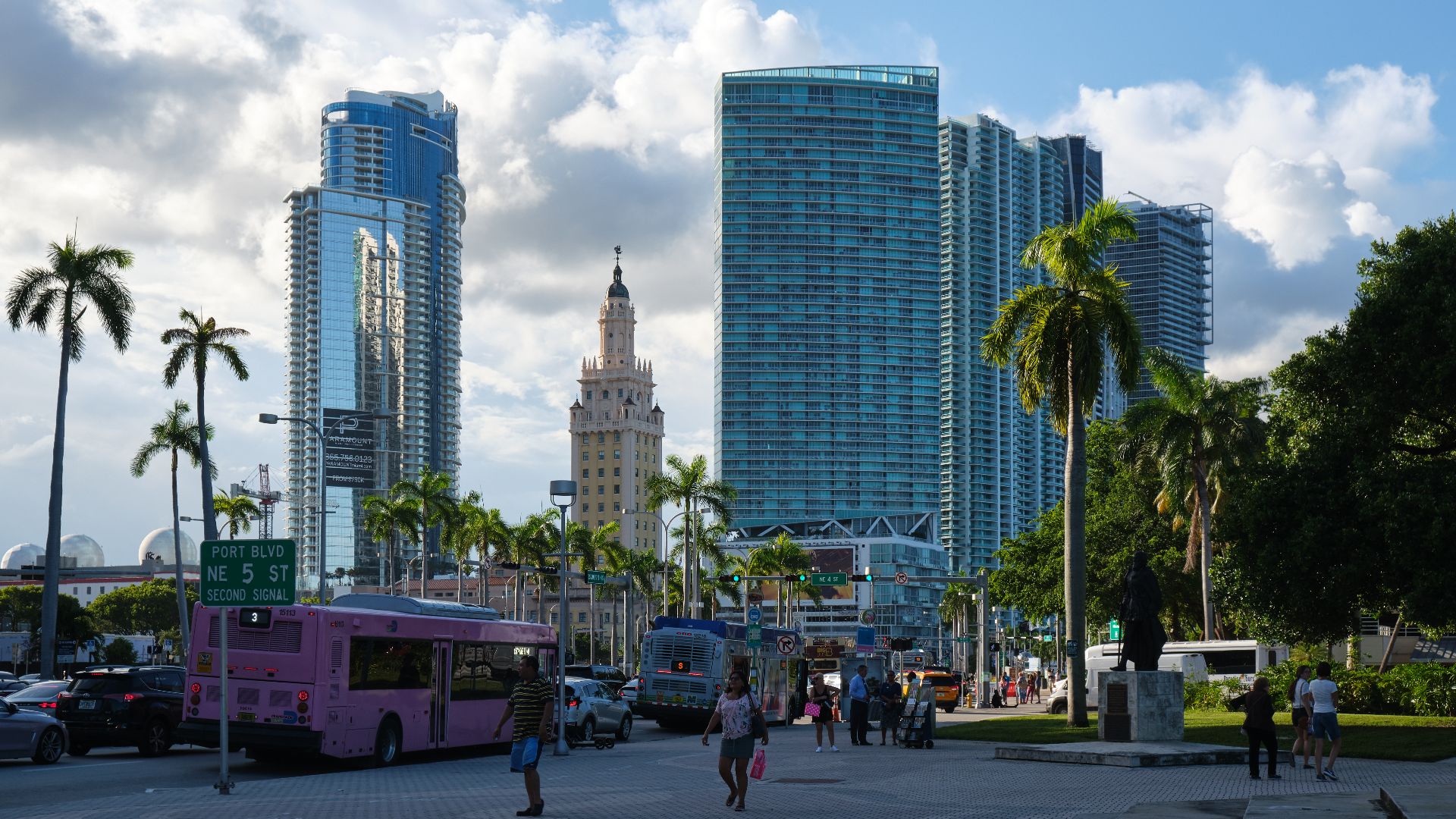 Busy in Miami, Florida.