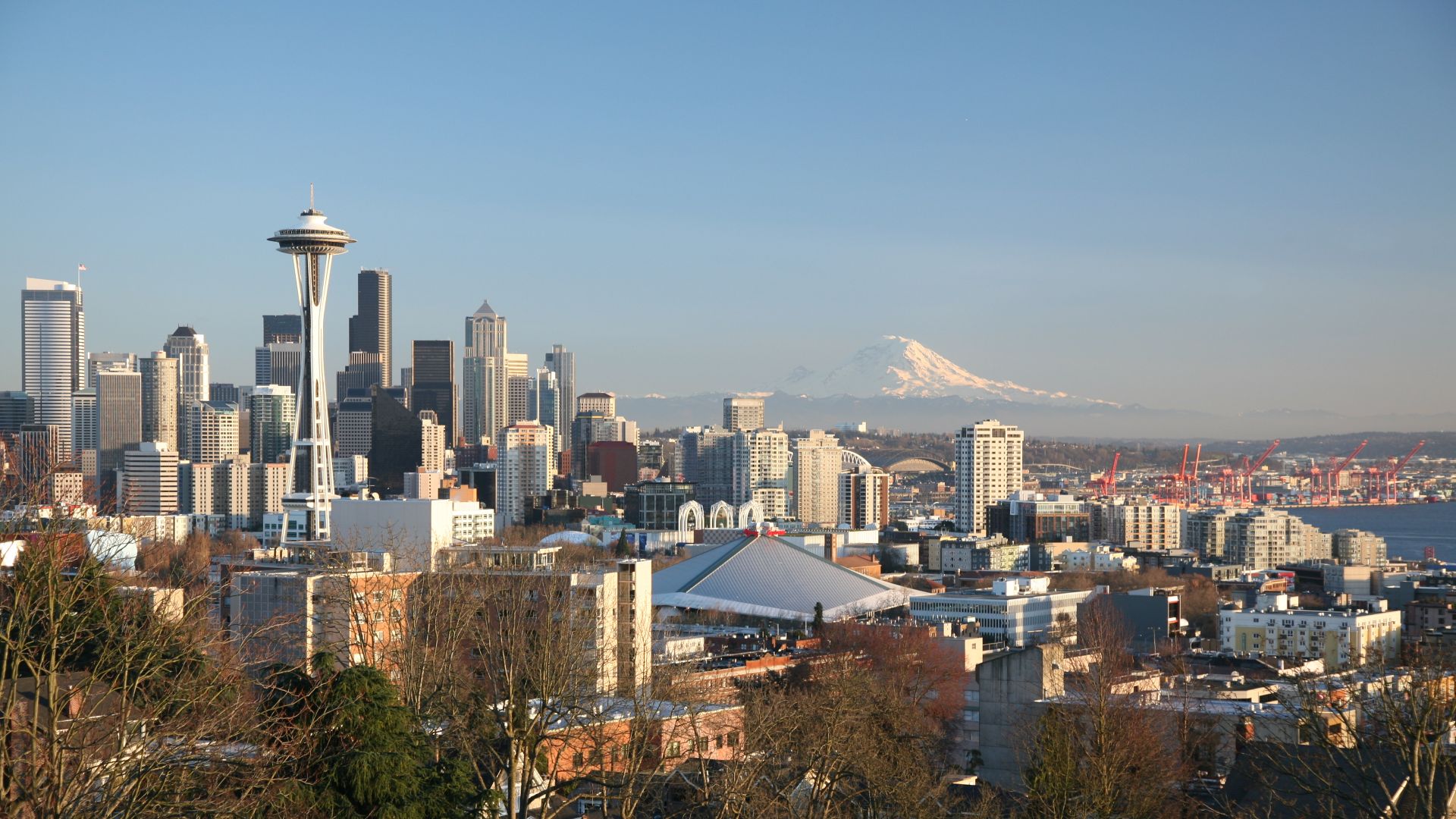 Seattle Skyline view from Queen Anne Hill.