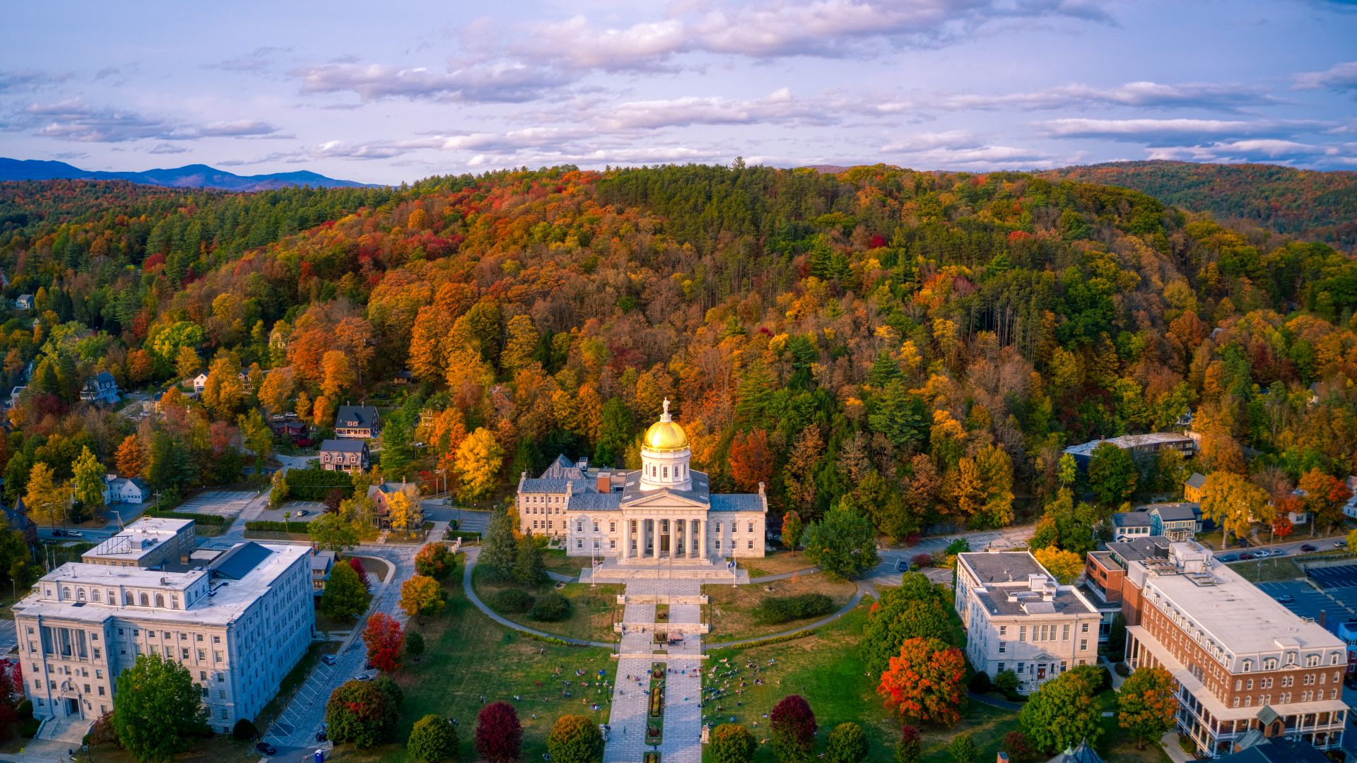 The state house in the capital city of Vermont, Montpelier.