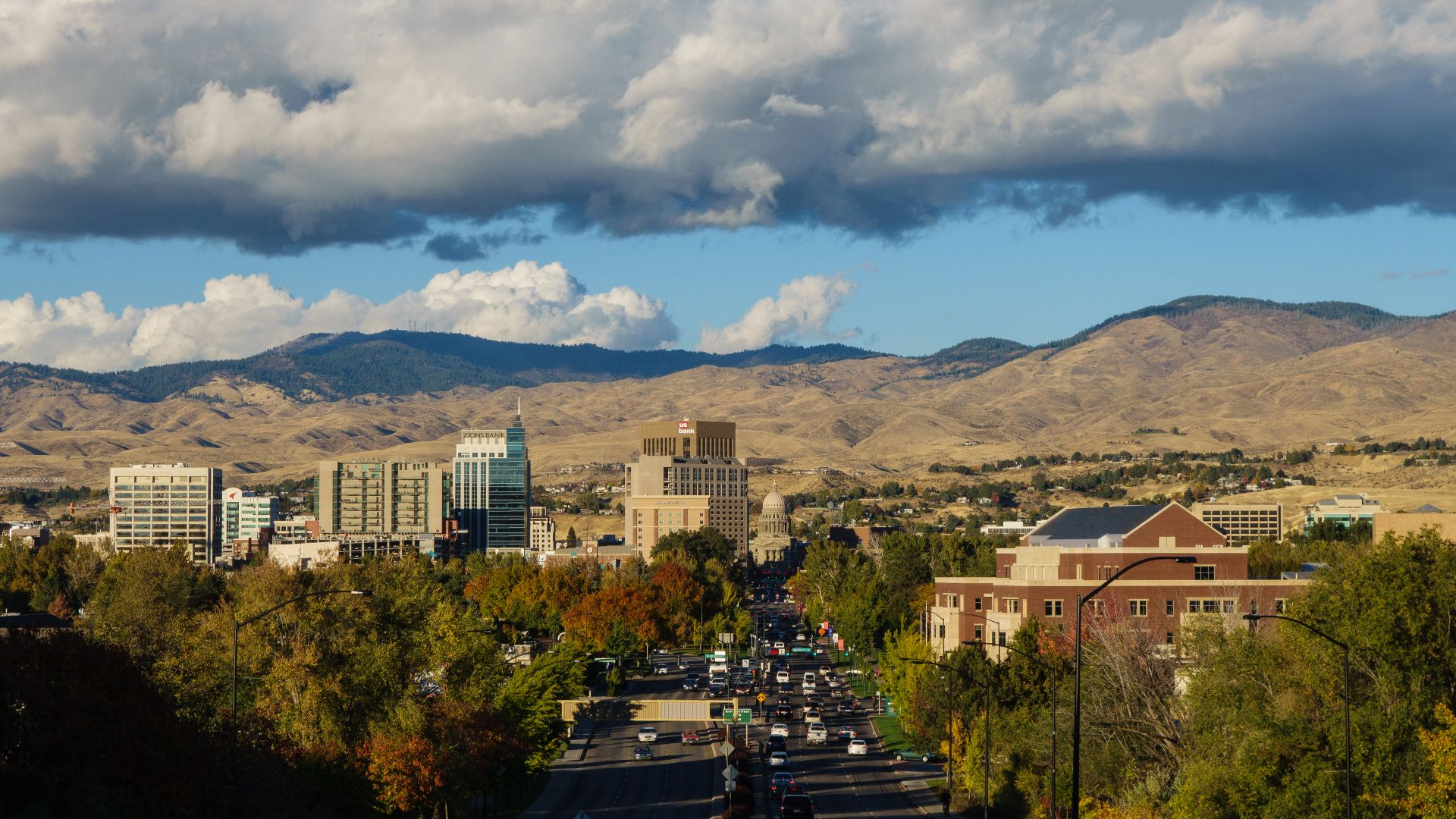 Downtown Boise, Idaho on a fall afternoon in October 2014 as seen from the Boise Depot. (Robby Milo / http://rmilo.com)