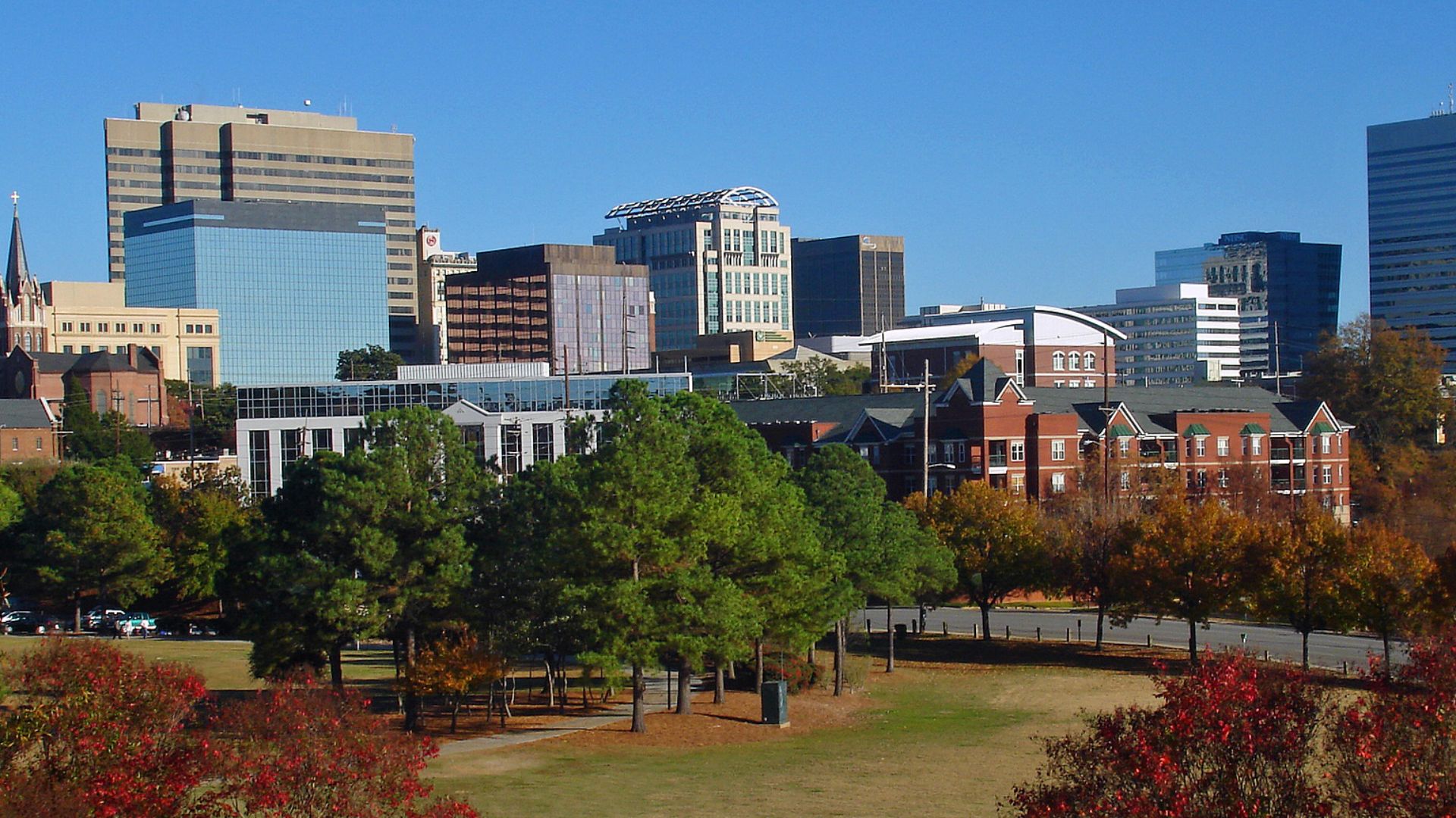skyline of downtown Columbia, SC, USA from Arsenal Hill neighborhood