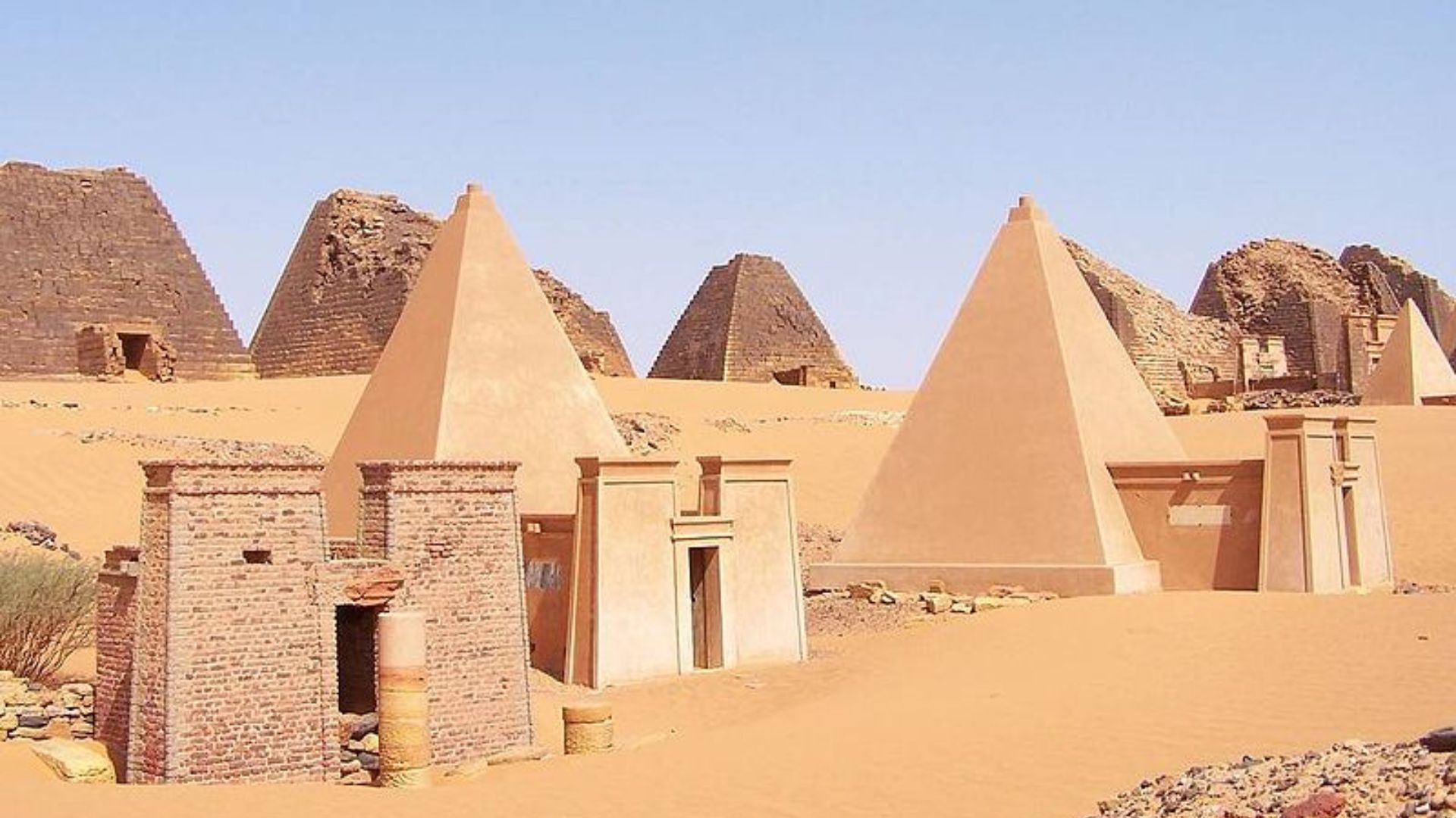 Wide View of Nubian Pyramids