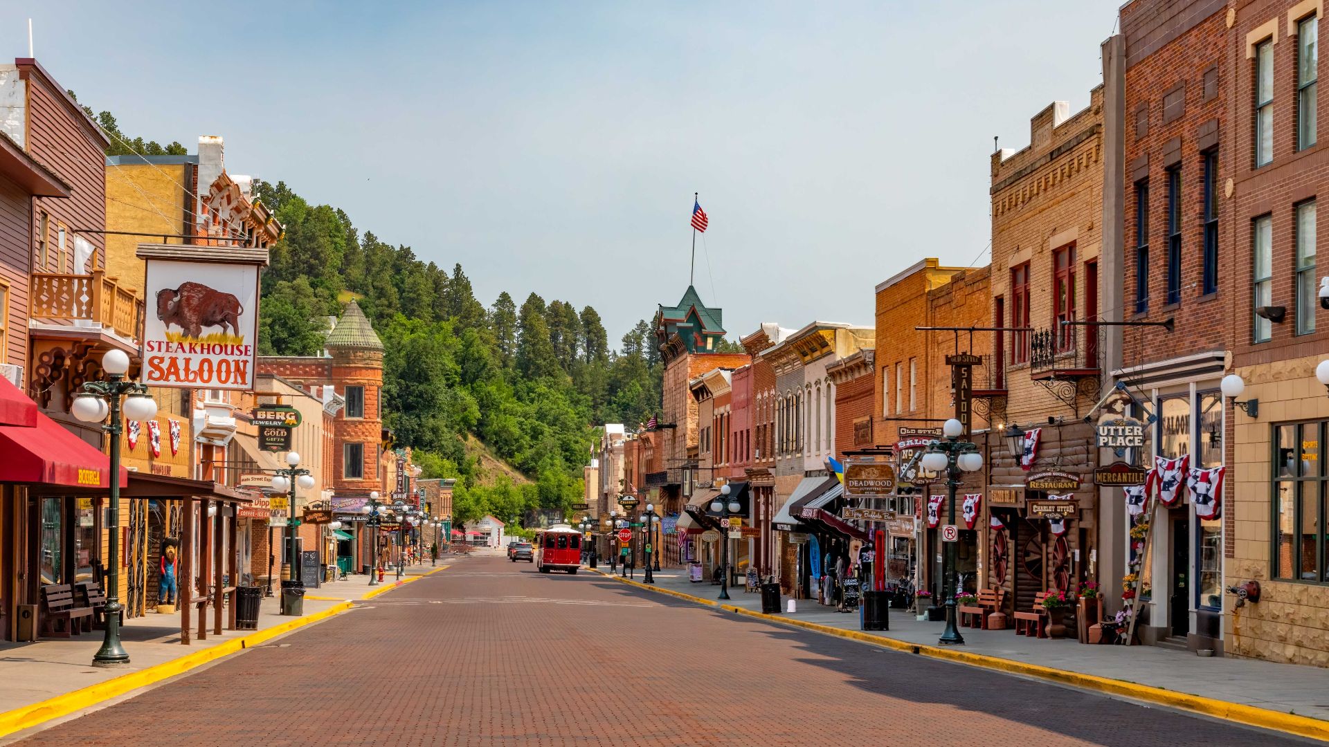 Historic Deadwood South Dakota - A Glimpse into the Colorful Old West Gold Rush Mining Town Main Street