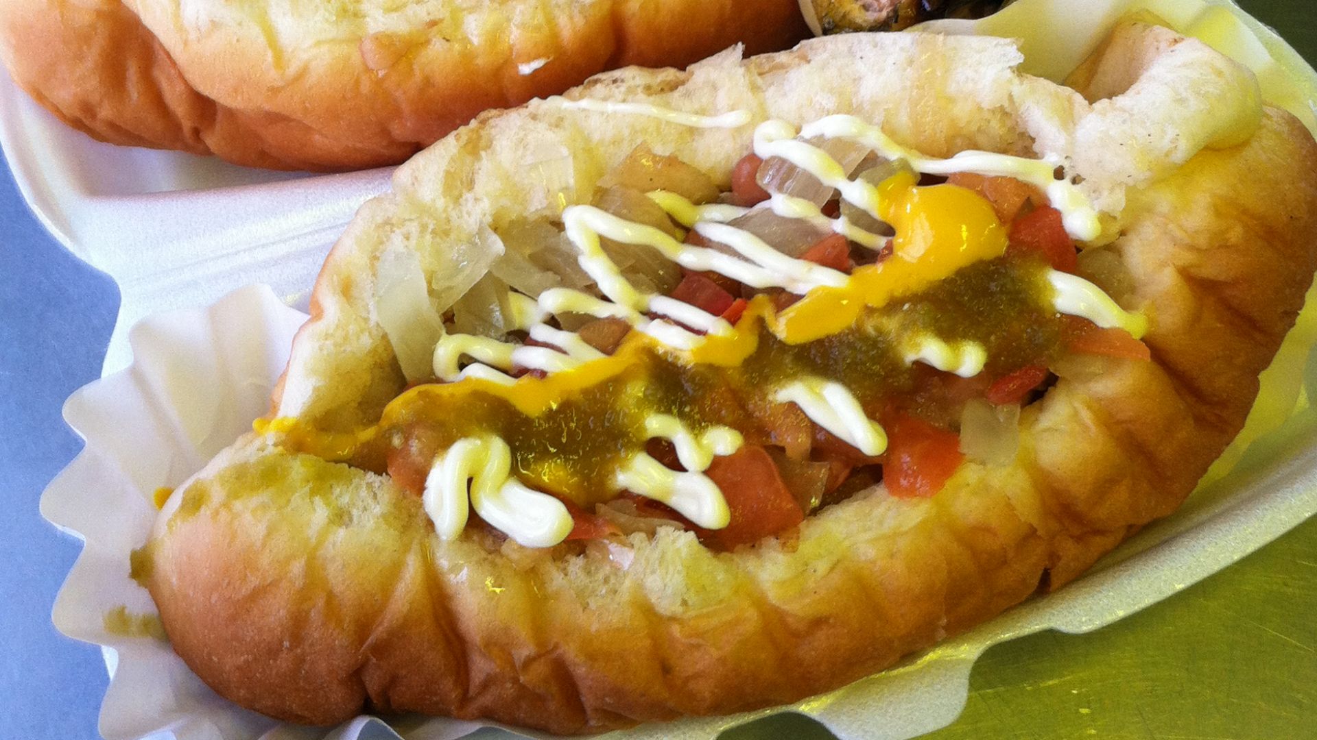 Two Sonoran dogs from Guero Canelo, Tucson, AZ.