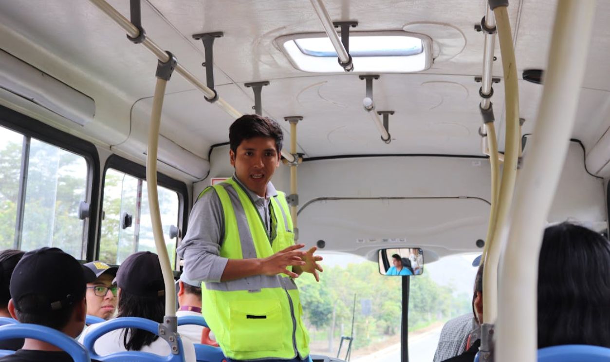 Engaging with passengers.