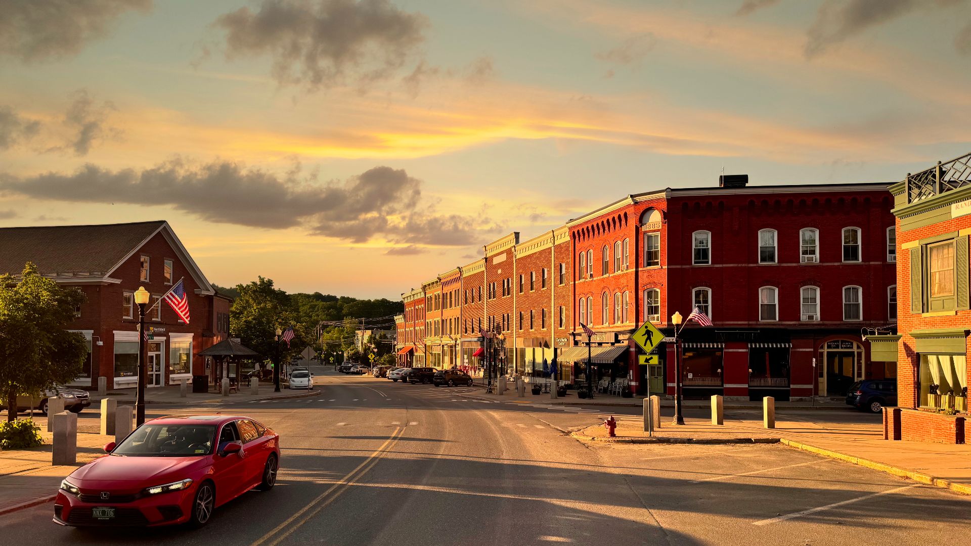 Main Street in downtown Randolph, Vermont