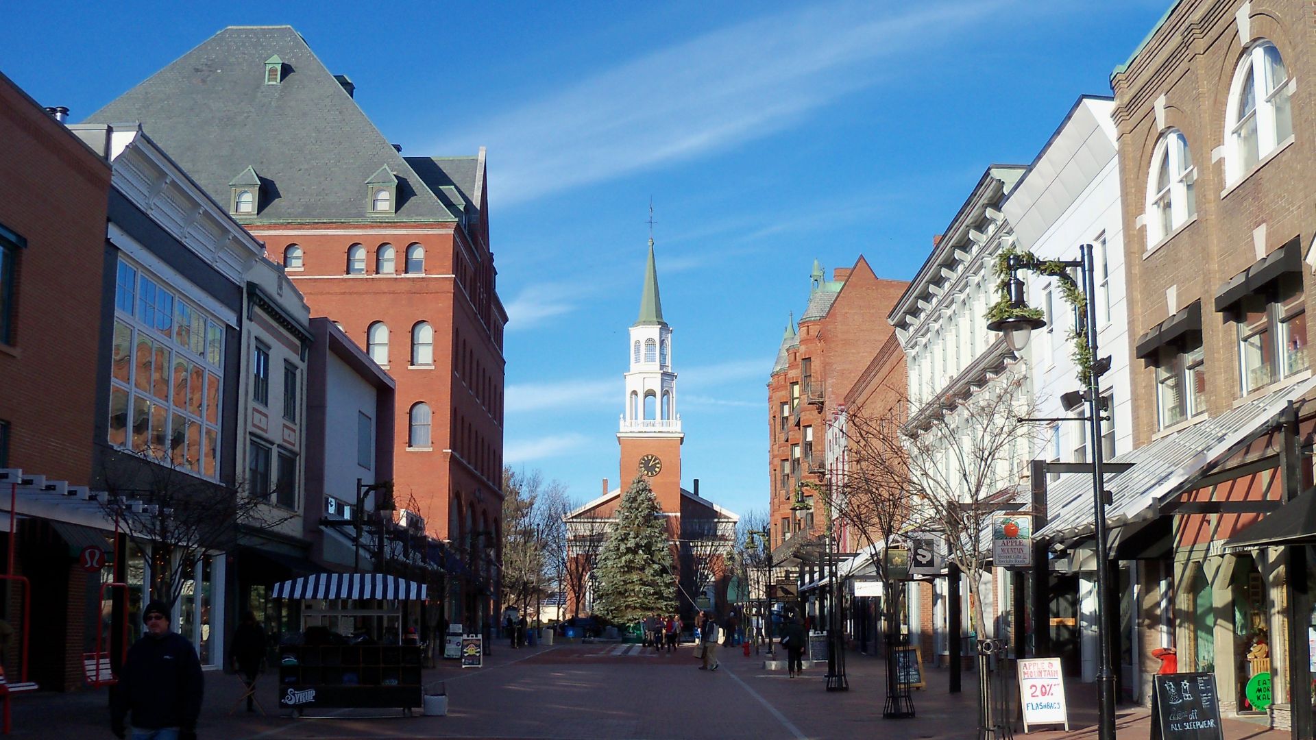 Church Street Marketplace in Burlington, Vermont, USA.