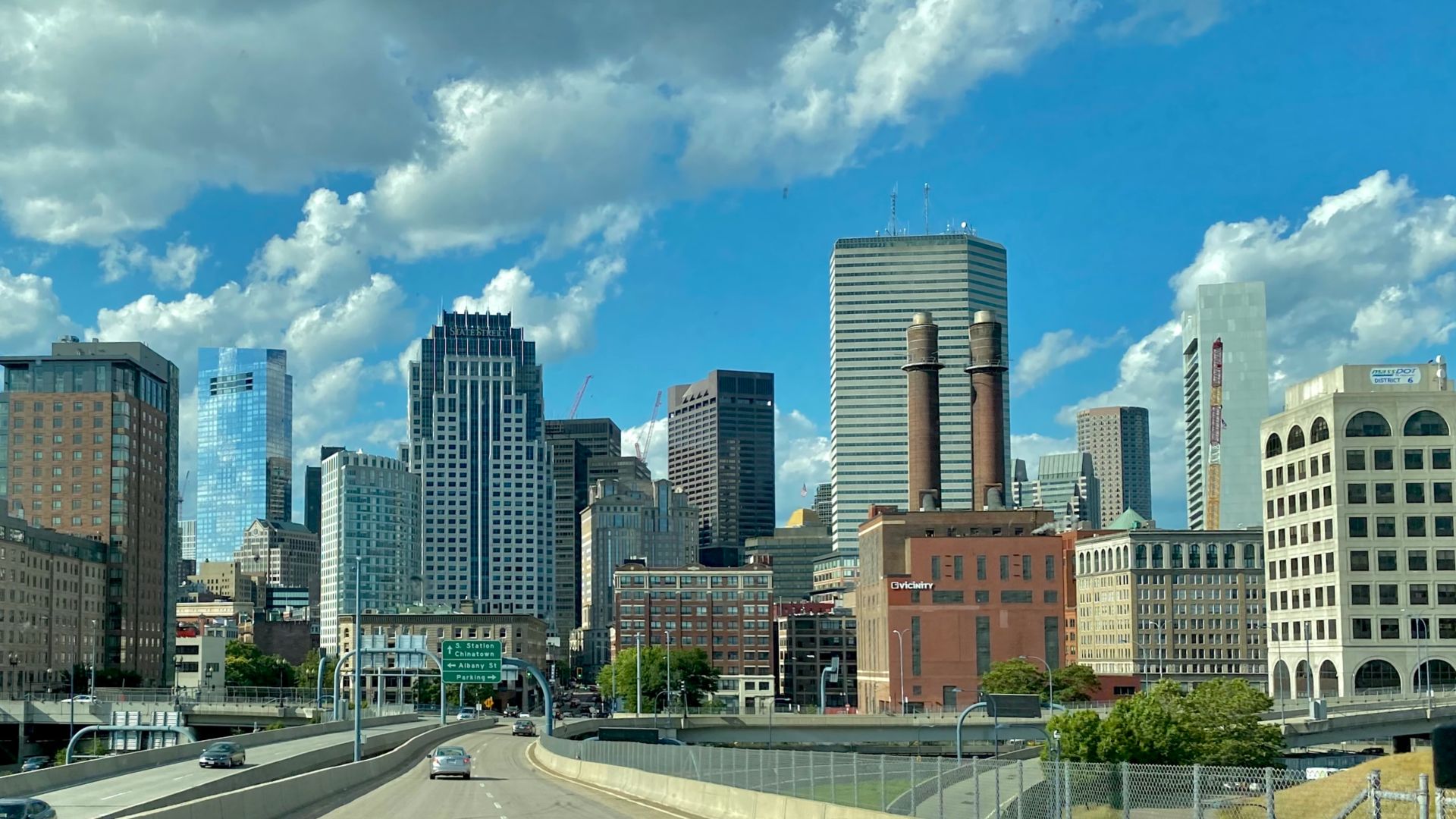 Boston, Massachusetts - View from Route 93