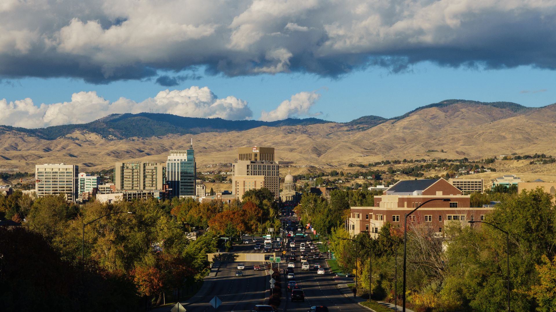 Downtown Boise, Idaho on a fall afternoon in October 2014 as seen from the Boise Depot. (Robby Milo / http://rmilo.com)