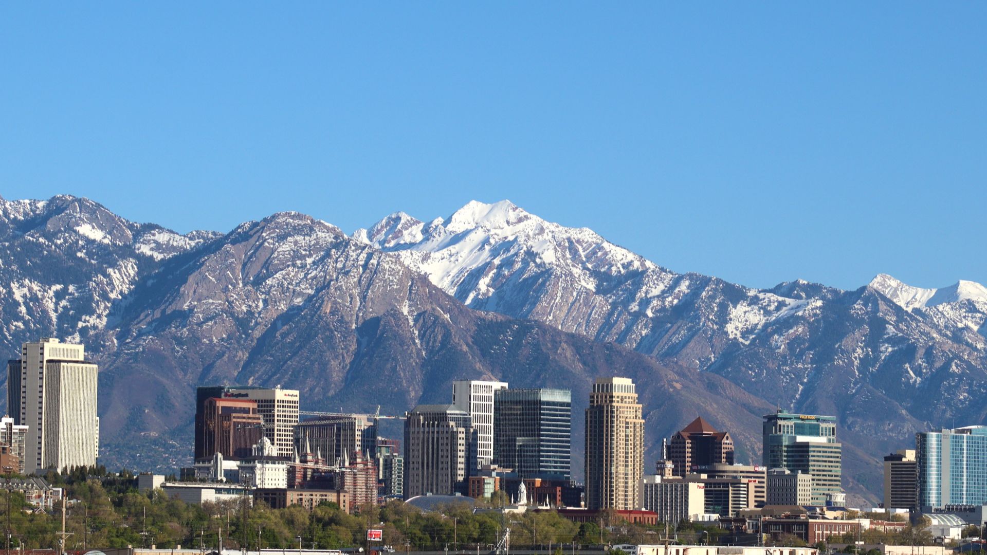 Salt Lake City skyline view