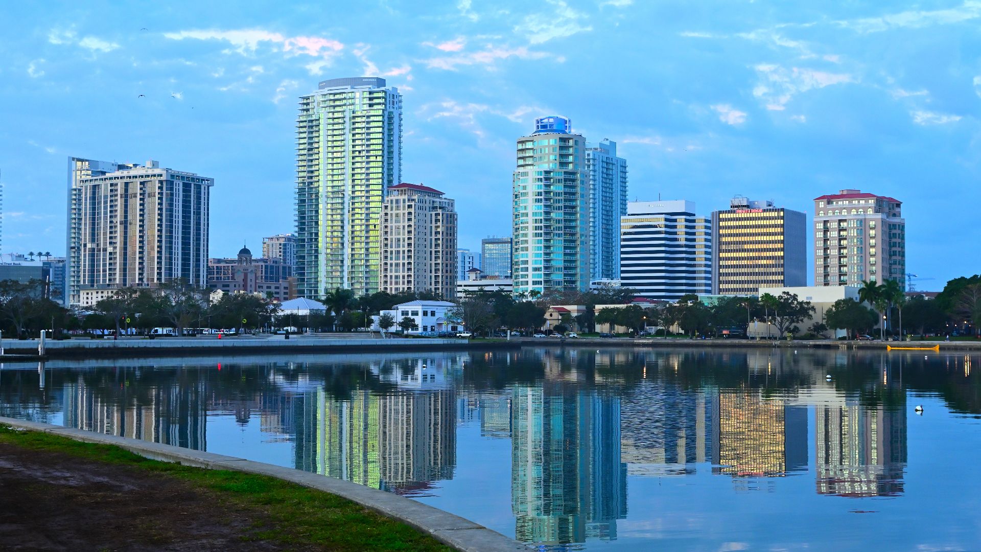 St. Petersburg, Florida skyline just before sunrise
