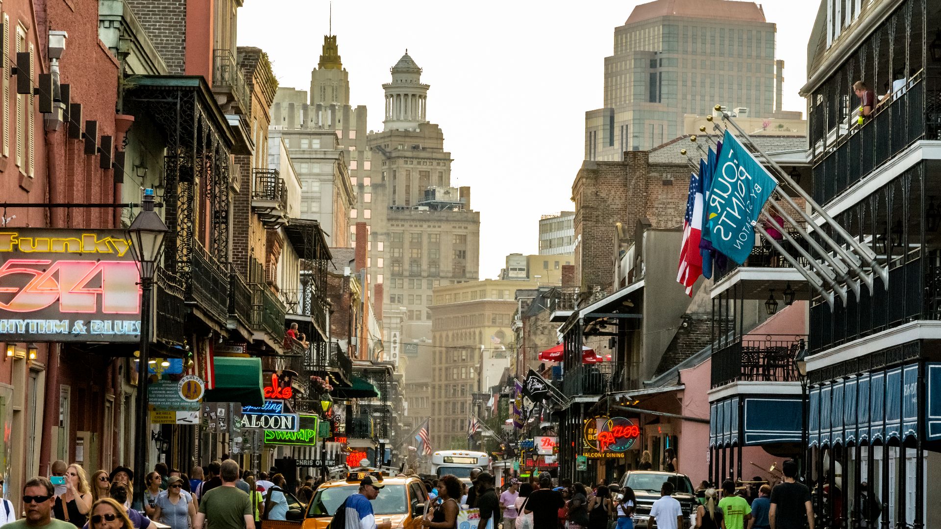 Bourbon St, French Quarter, New Orleans, Louisiana, USA