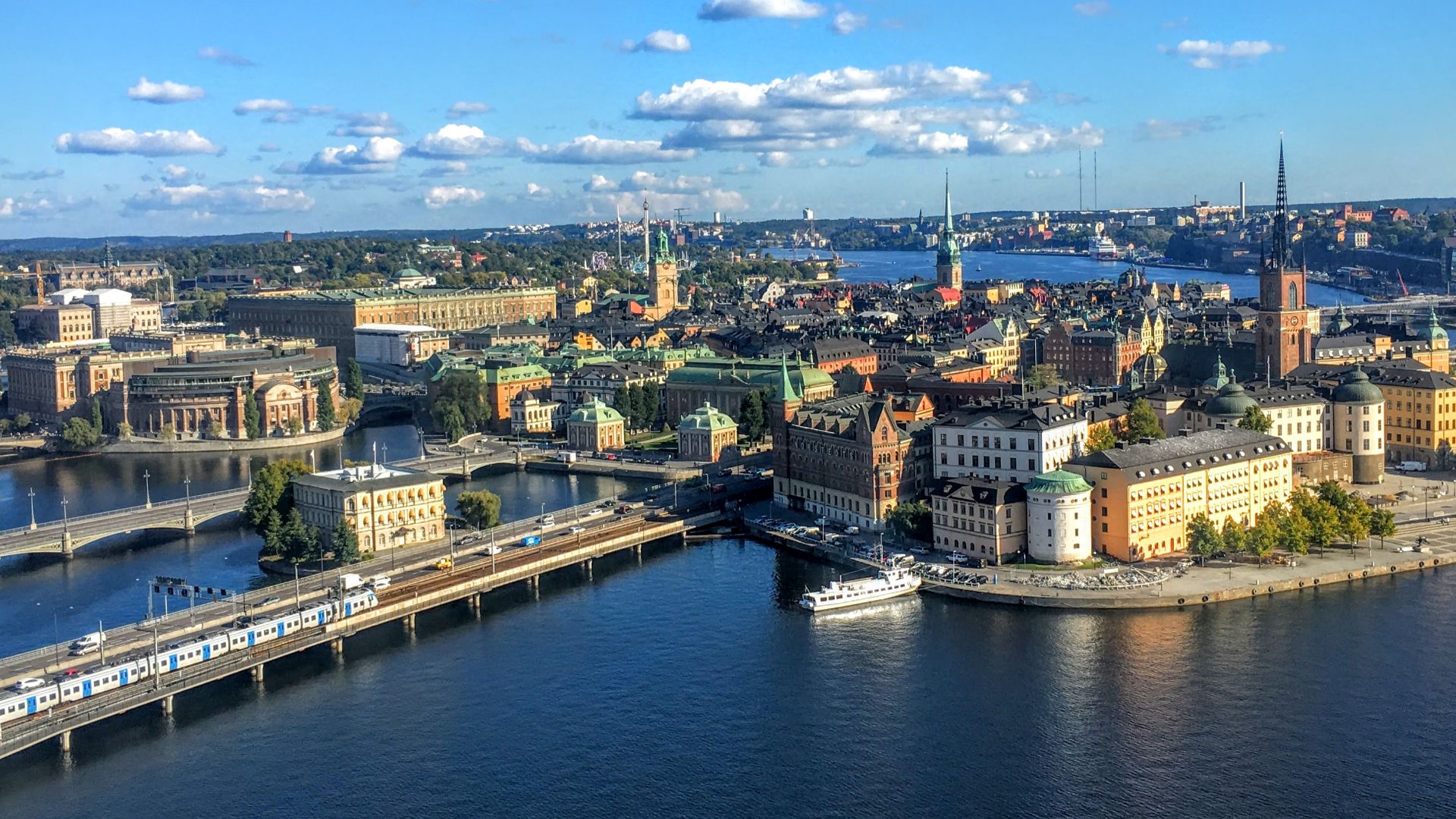 View from Stockholm City Hall, Stockholm, Sweden.