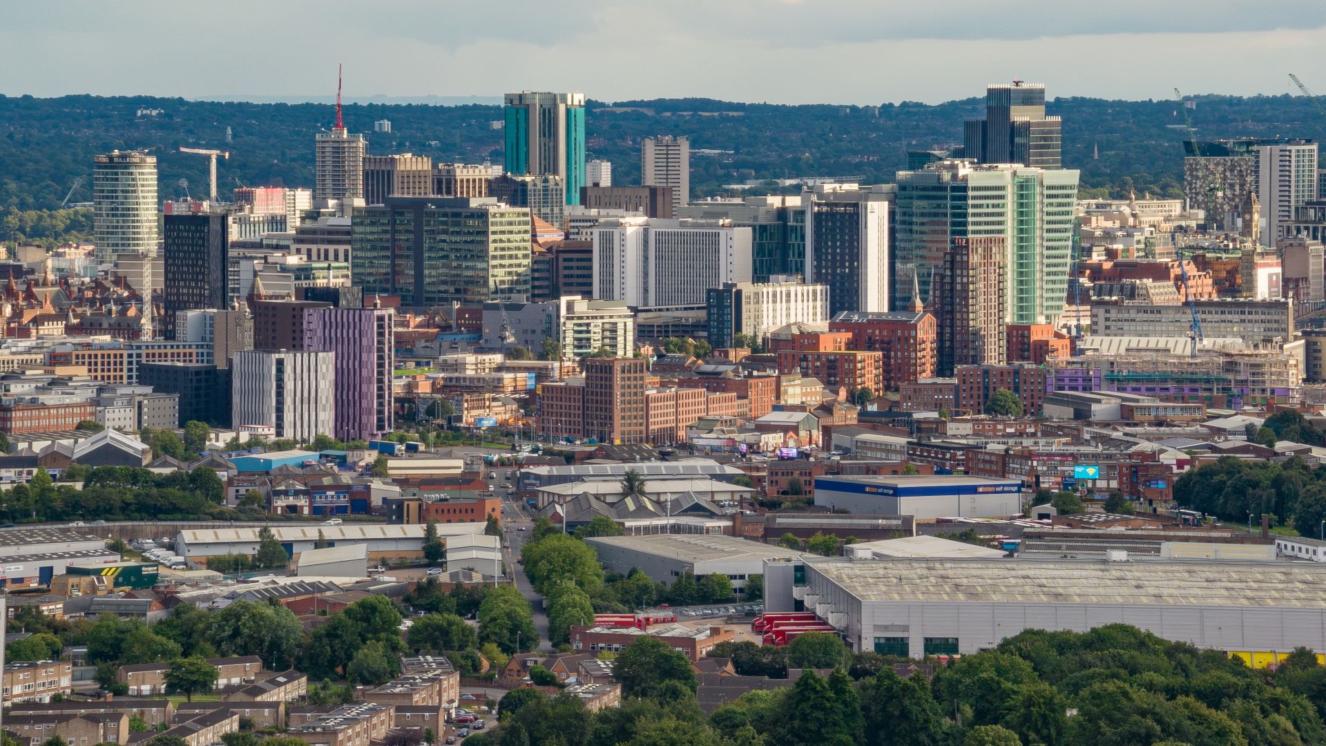Skyline, Birmingham, England, UK - view from the north
