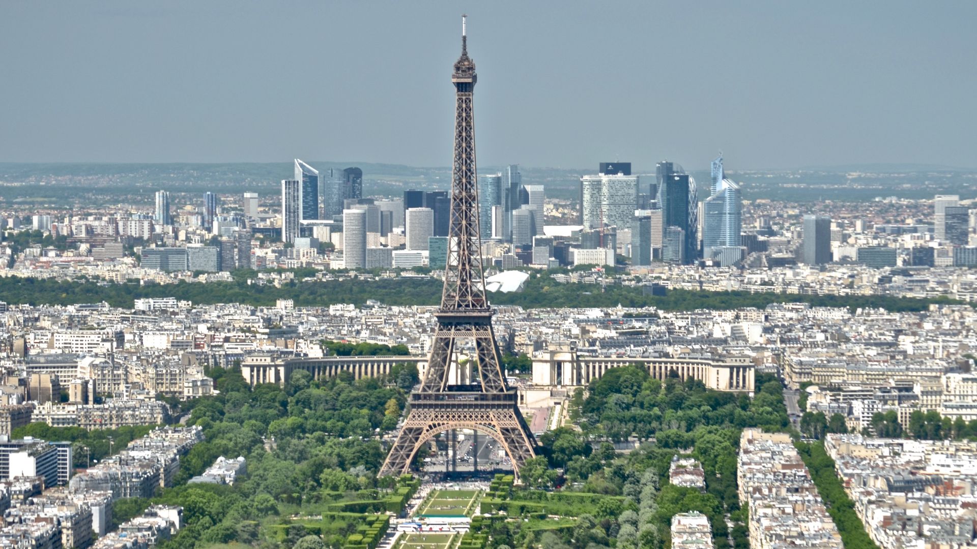 Eiffel Tower from the Tour Montparnasse, Paris.
