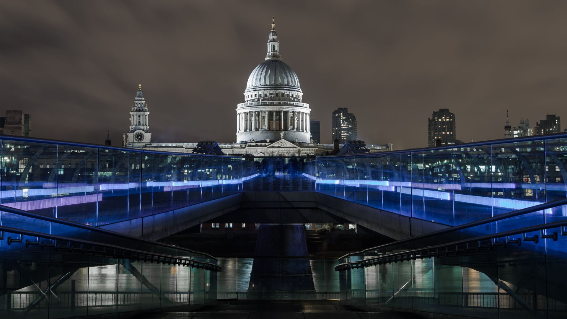 The Millennium Bridge, officially known as the London Millennium Footbridge, is a steel suspension bridge for pedestrians crossing the River Thames in London, linking Bankside with the City of London. It is sited between Southwark Bridge and Blackfriars R