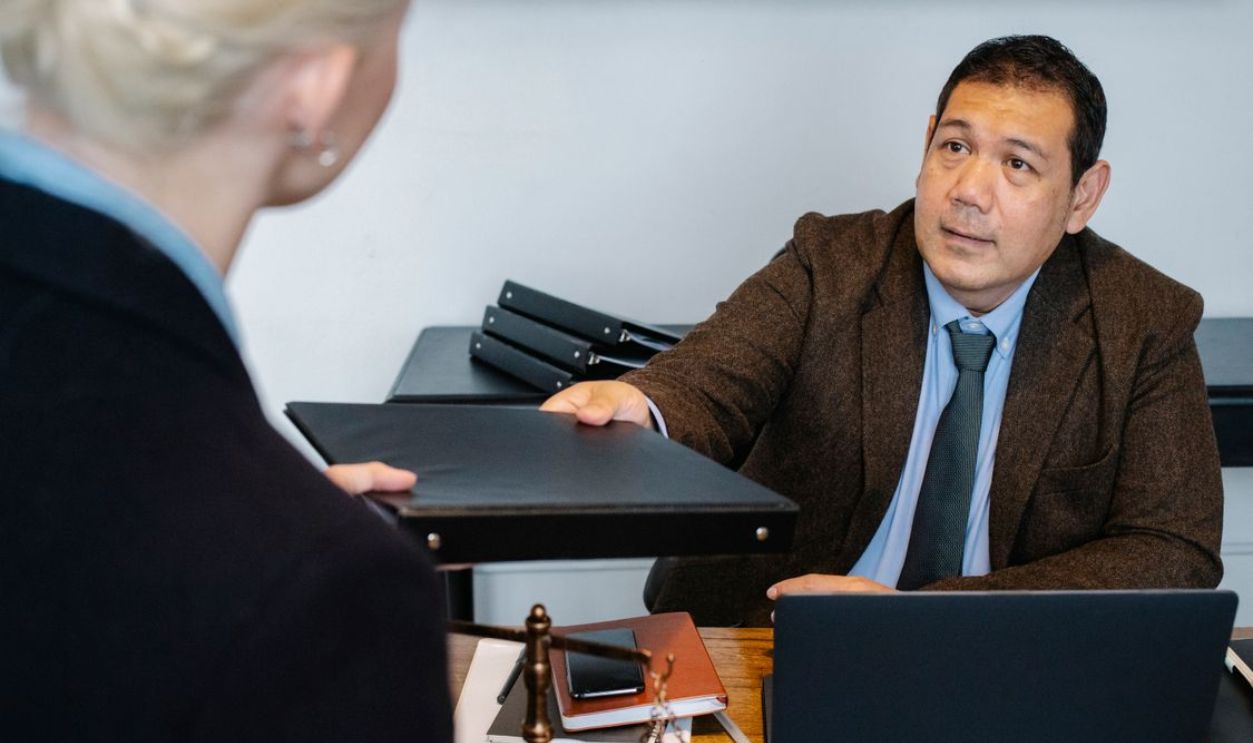 An attorney talking