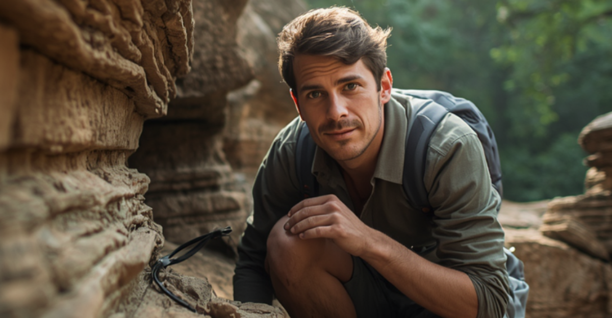 archeologist making discovery